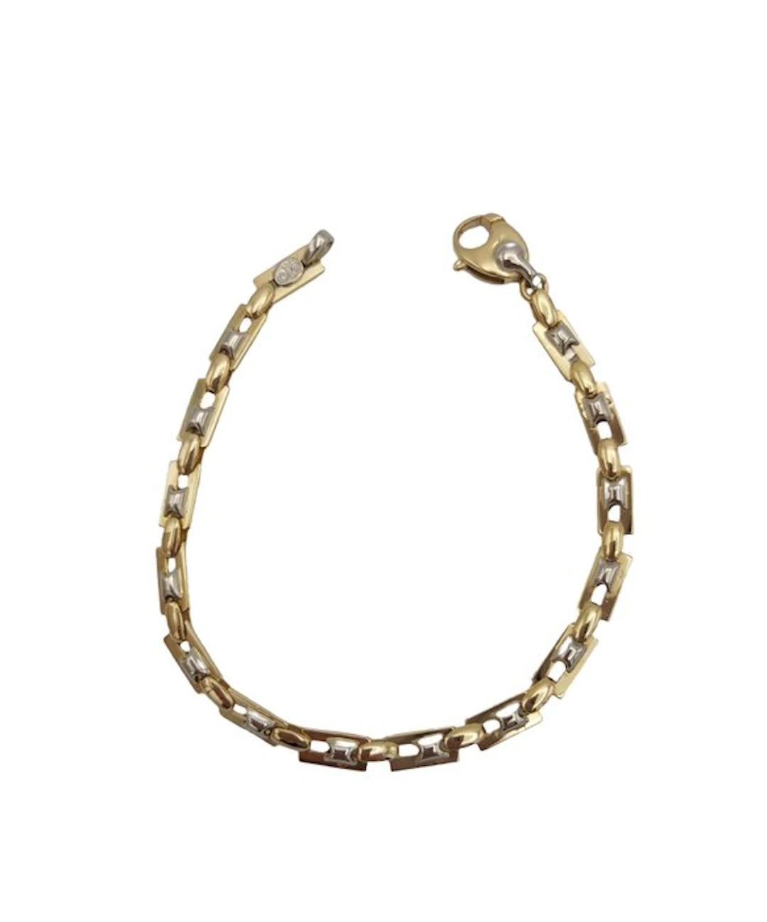 Bracelet - 18 kt. Yellow gold, White gold - 0.03ct. tw. Diamond (Natural)
