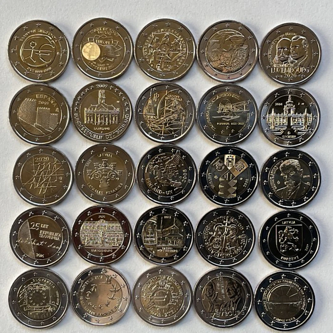 Europe. 2 Euro Various Years (25 munten) (No reserve price)