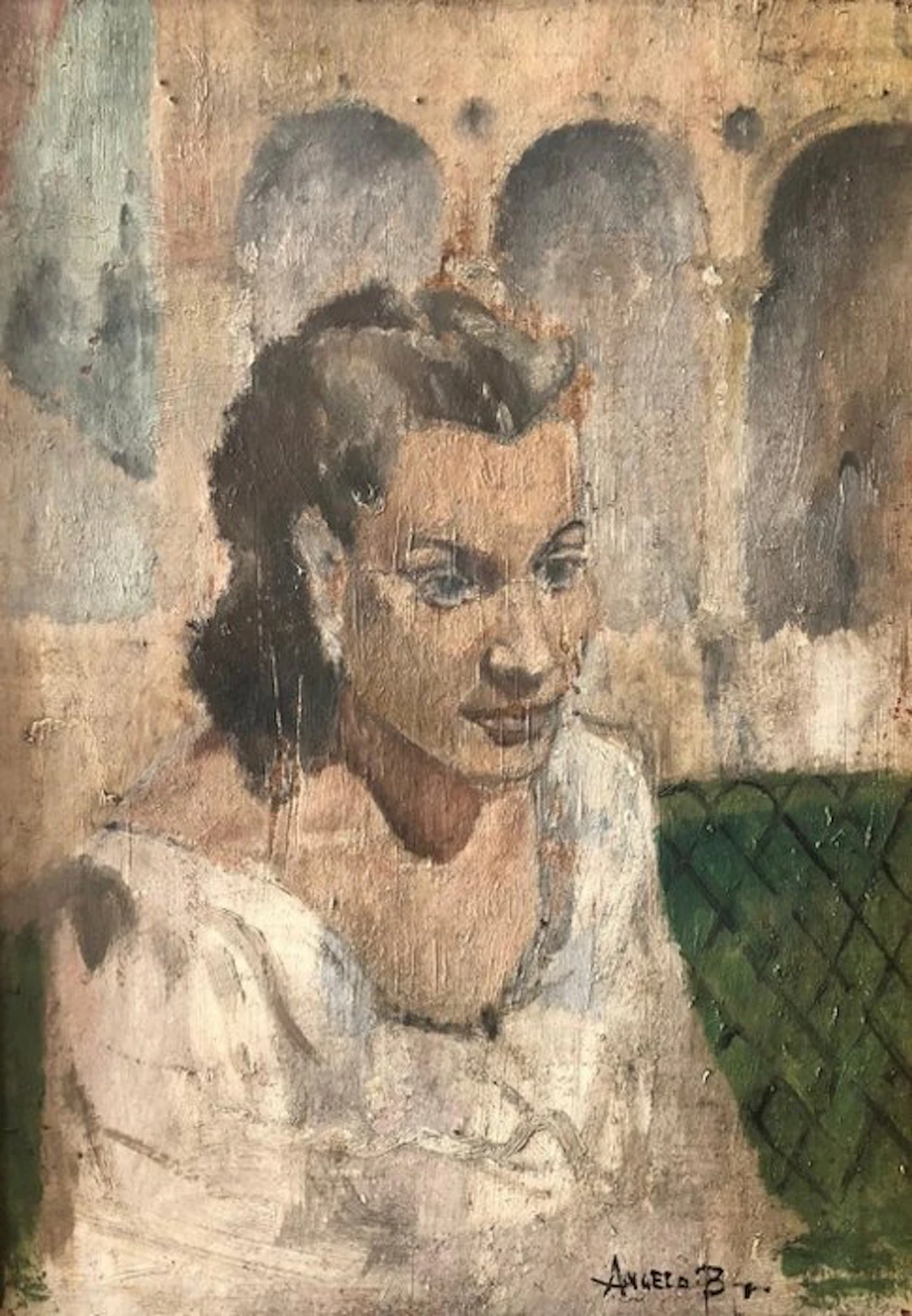 Angelo Brando (1878-1955) - Ritratto di Giovane donna