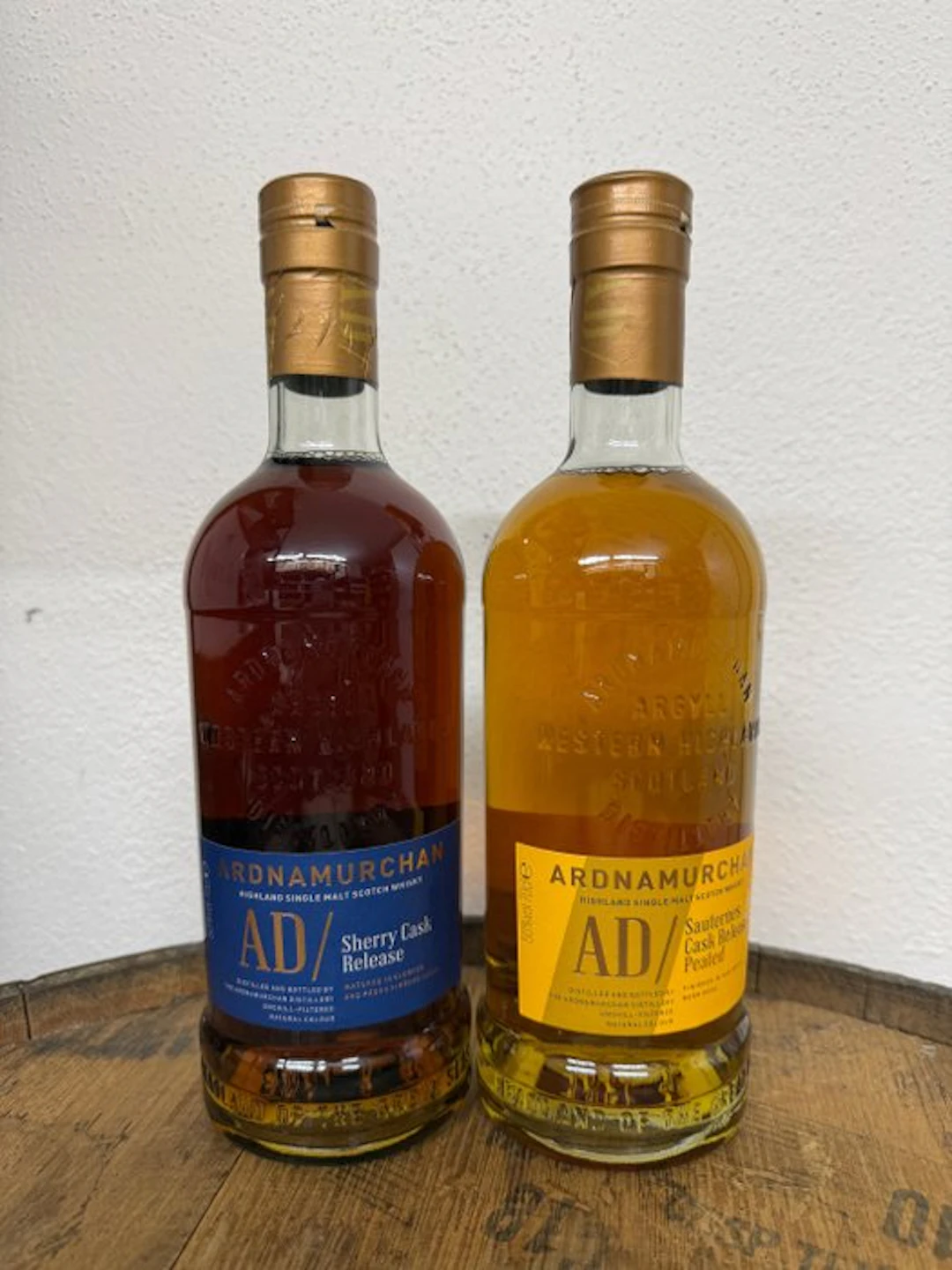 Ardnamurchan - AD/Sherry Cask Release & AD/Sauternes Cask Release Peated - 70 cl - 2 flaskor