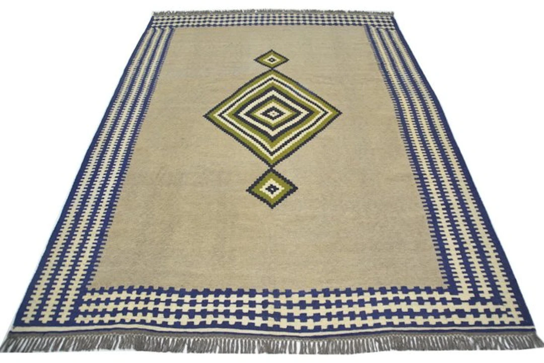 Handwoven Turkish kilim rug