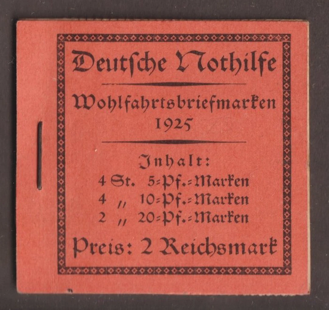 German Empire 1925 - German Reich stamp booklets MH 18.2 ** rare variant