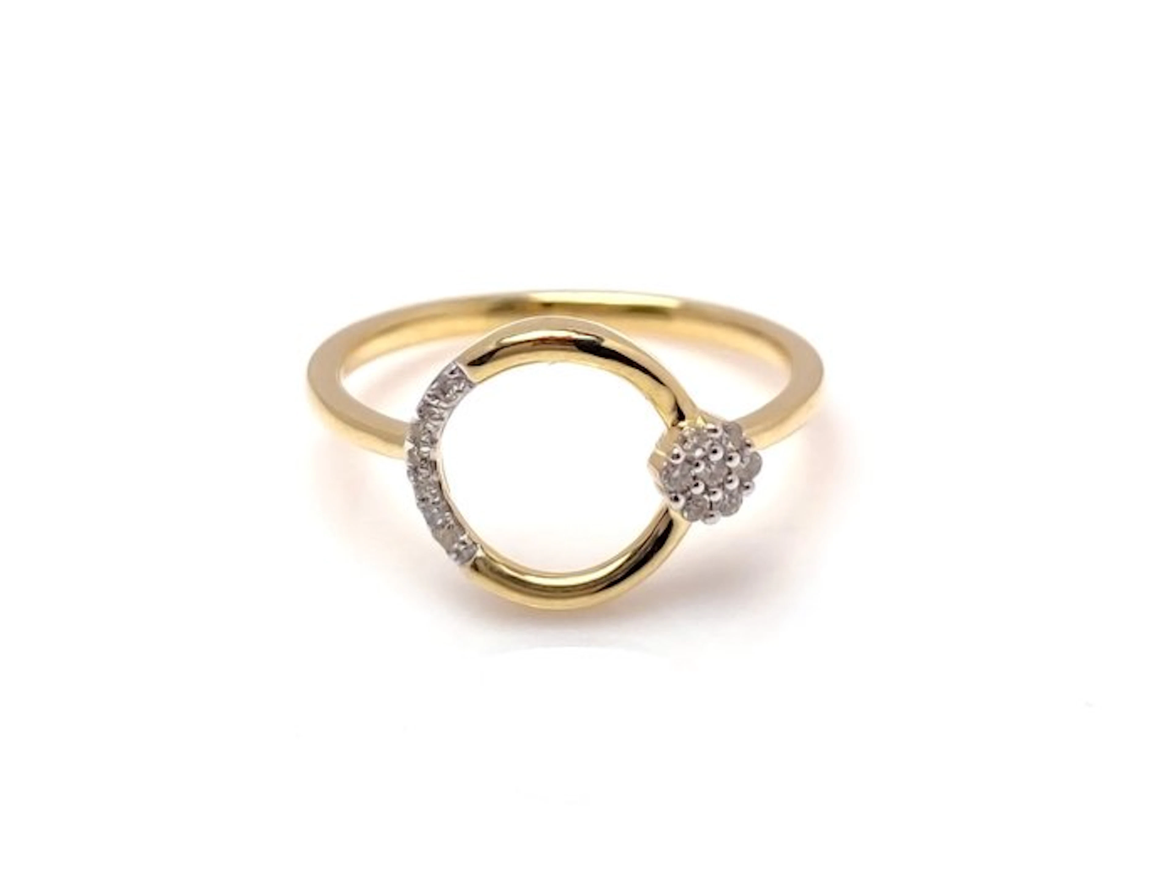 Ring - 14 kt. Yellow gold - 0.07ct. tw. Diamond (Natural)