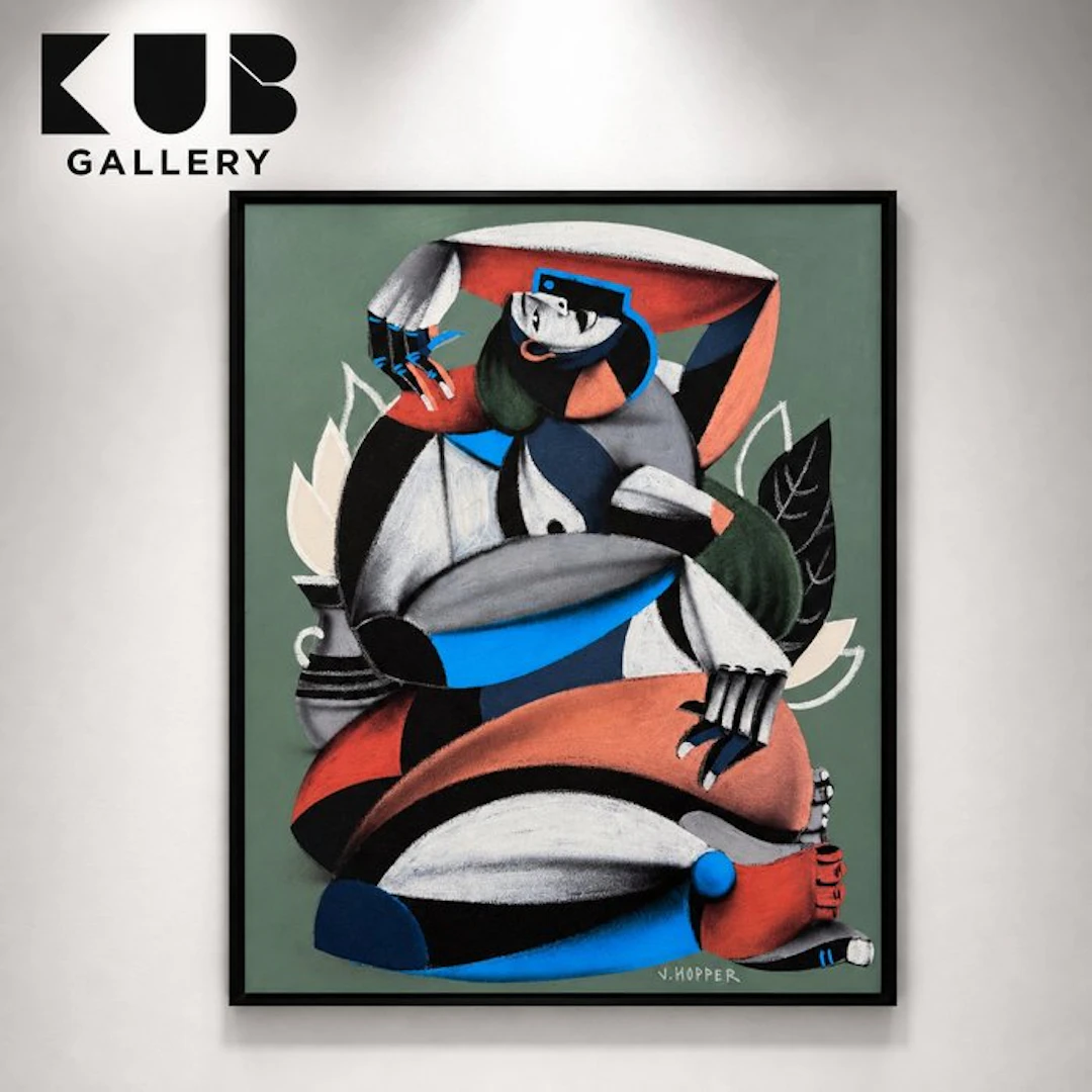 Jone Hopper - Muse au vase dans son salon