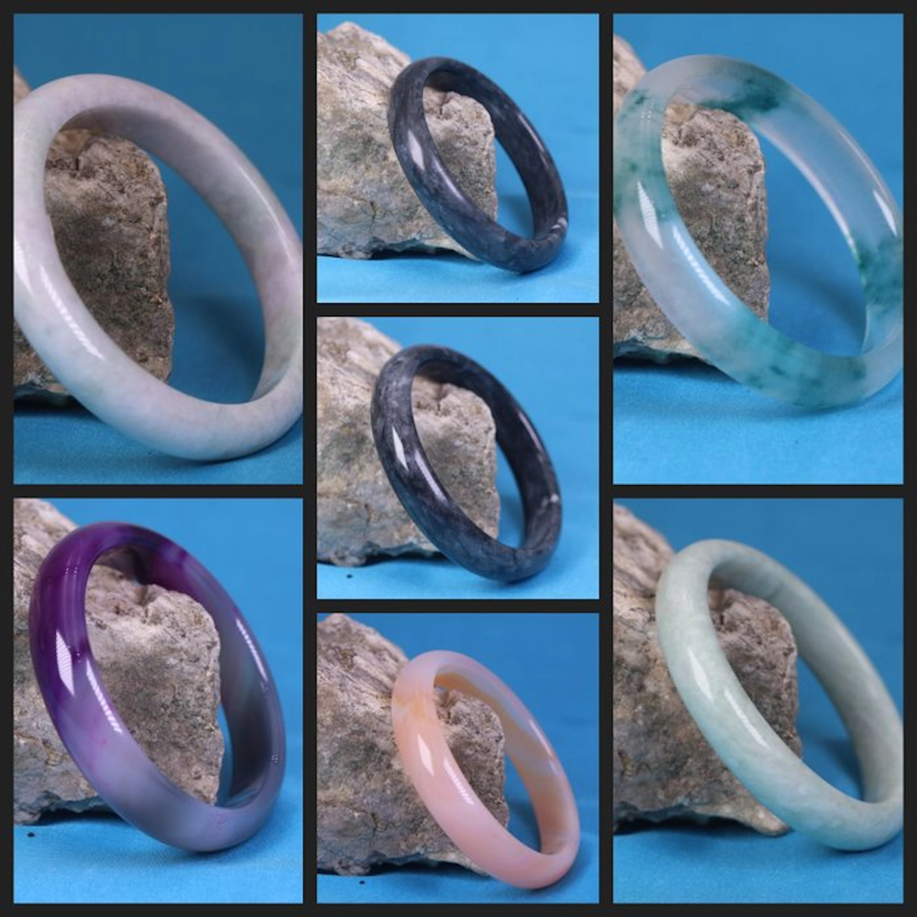 Jadeite Natural jadeite and agate - bracelet - cut from a...