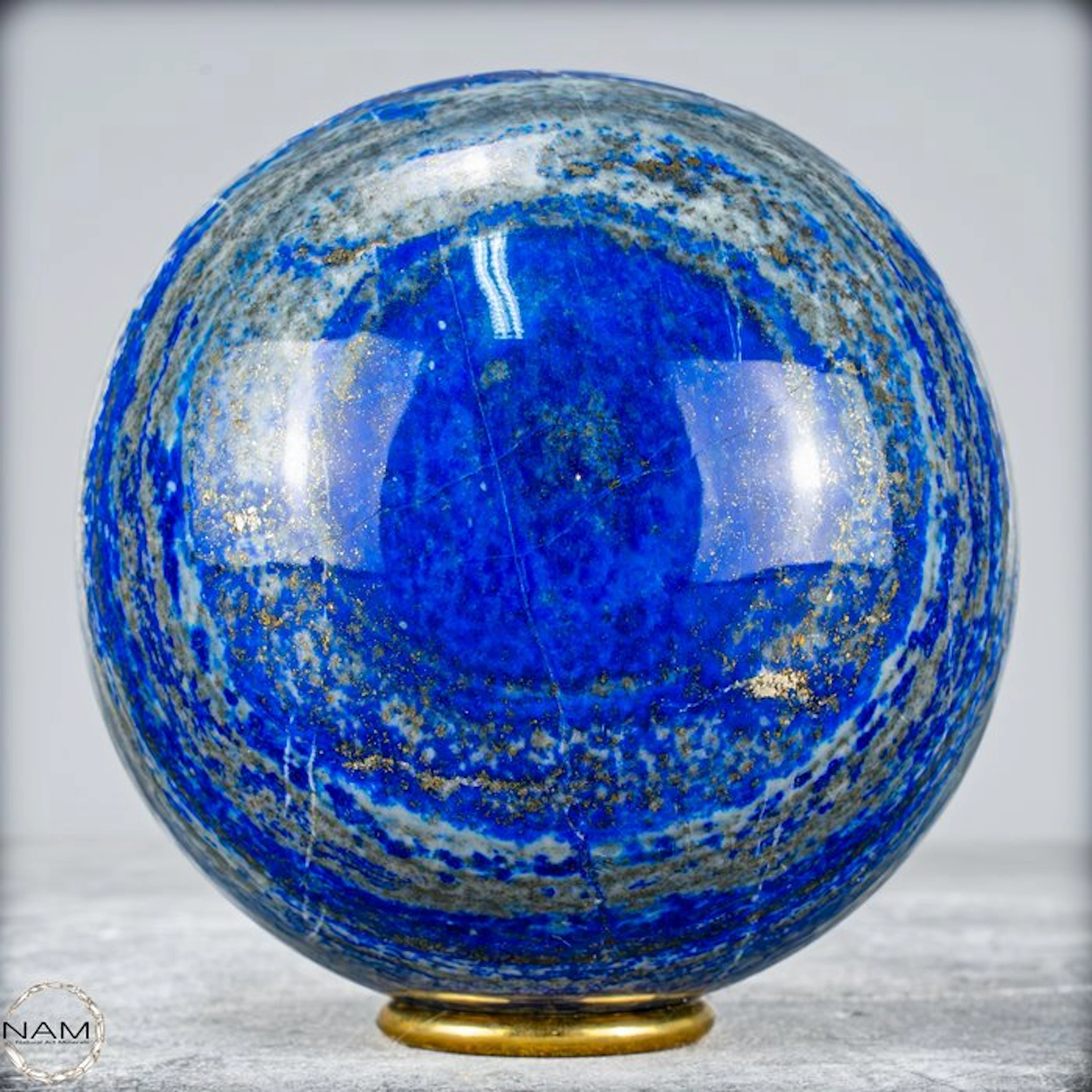Natural Royal Blue Lapislazuli and Pyrite Sphere- 2632.71 g