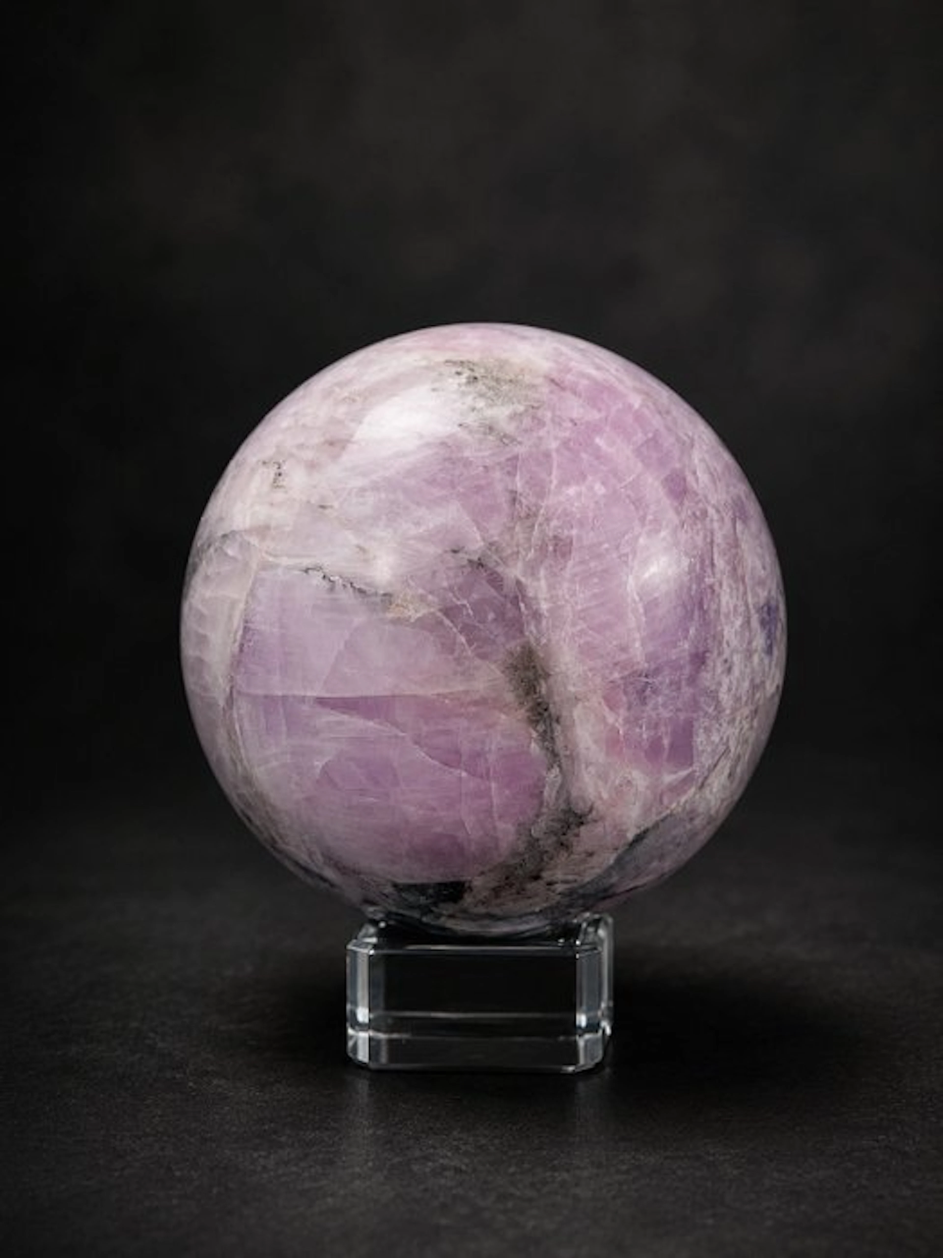 Rare Natural Kunzite Sphere with Soft Lilac Glow - Ø 78mm- 736 g - (1)