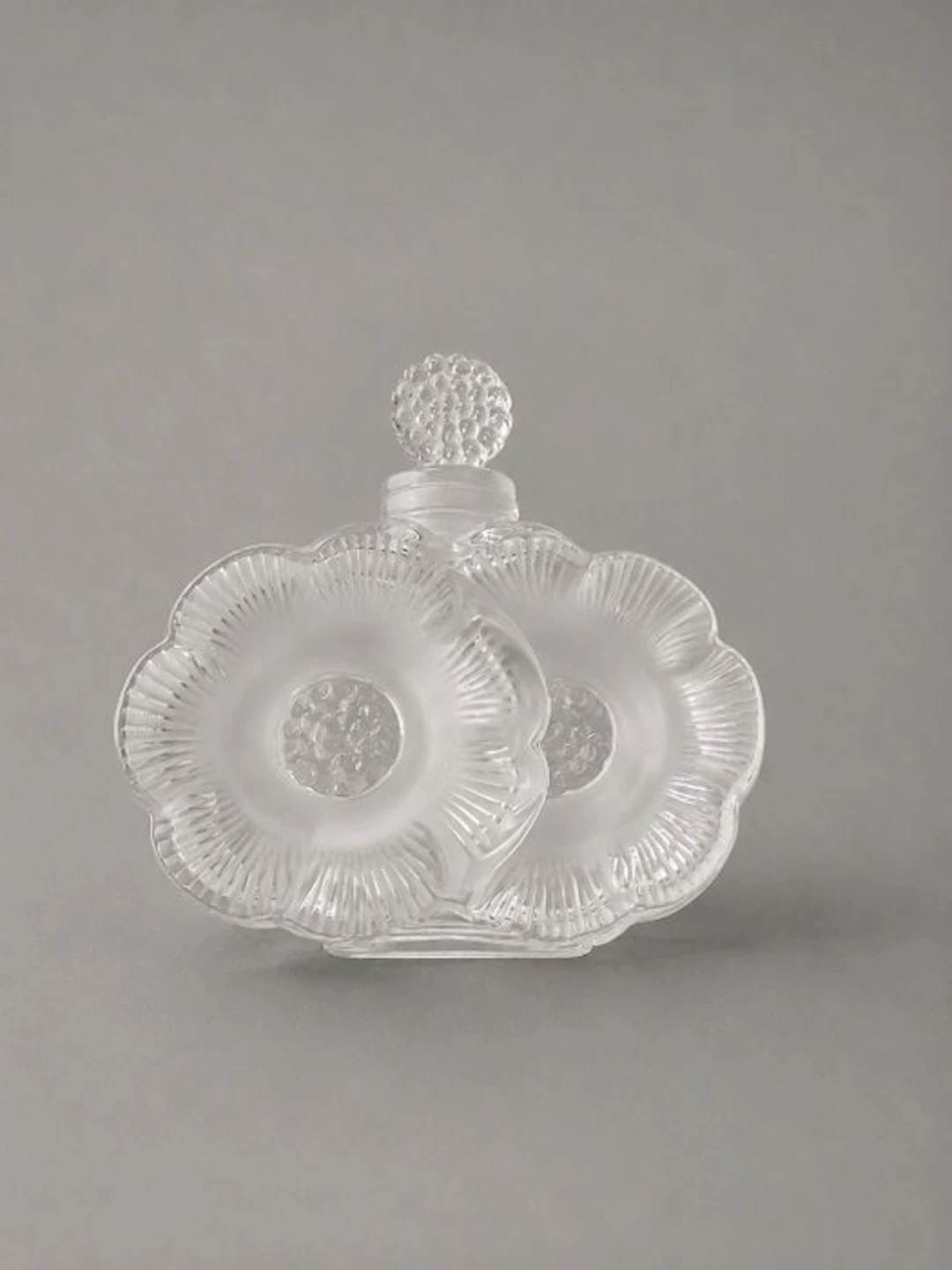 Lalique France - Perfume flask - Two Flowers - Crystal