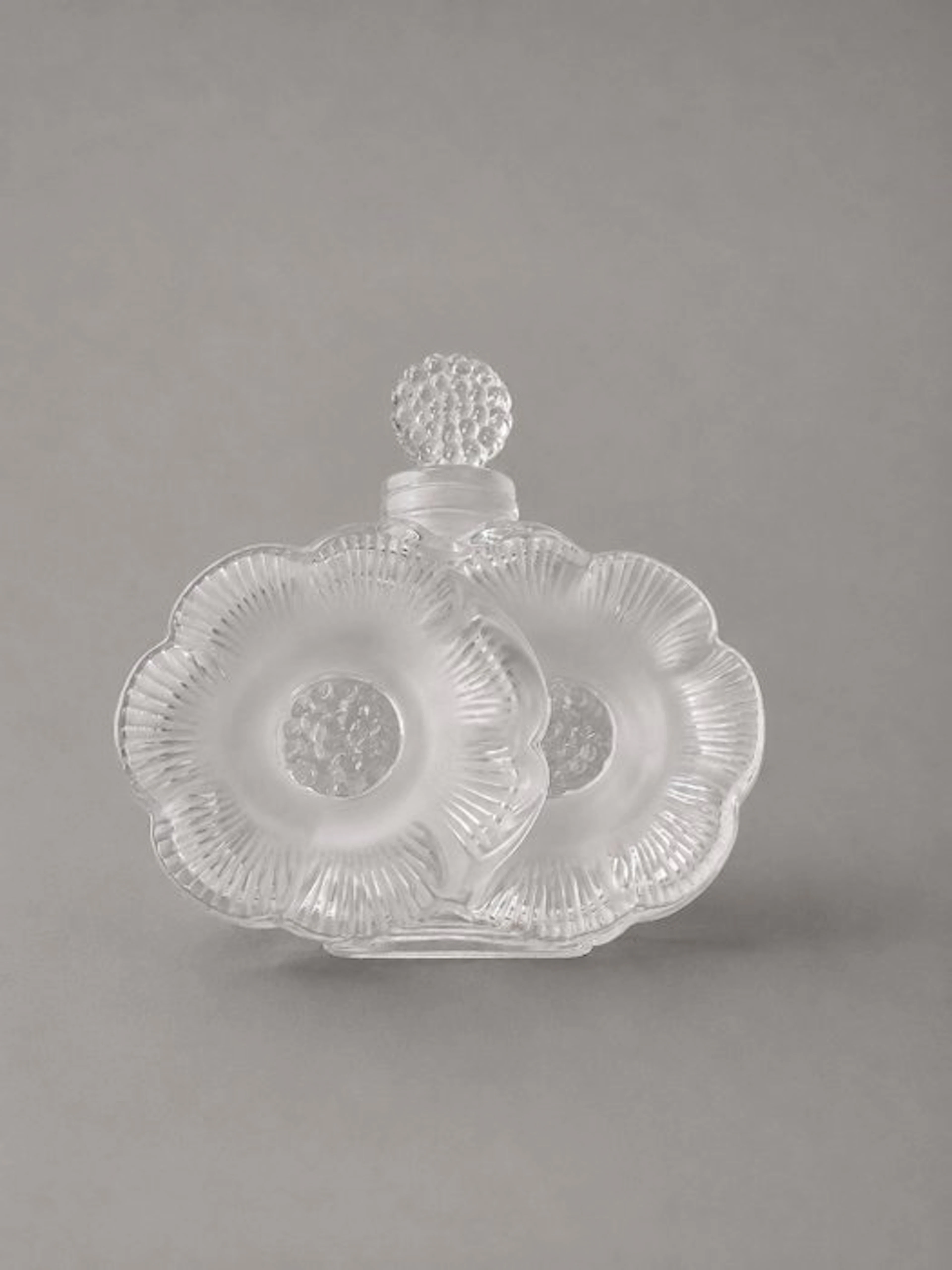 Lalique France - Perfume flask - Two Flowers - Crystal