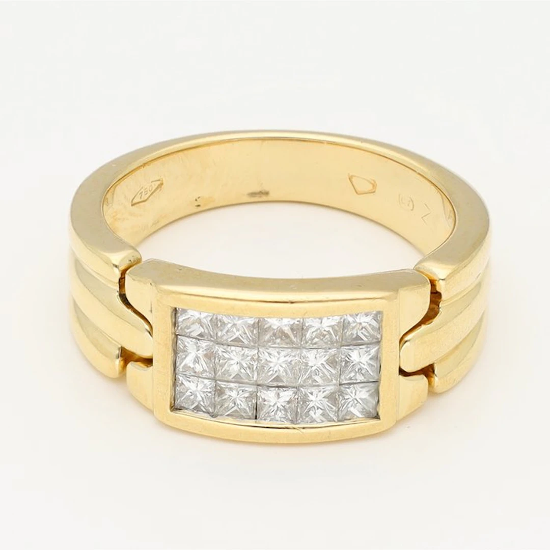Ring - 18 kt. Yellow gold Diamond (Natural)