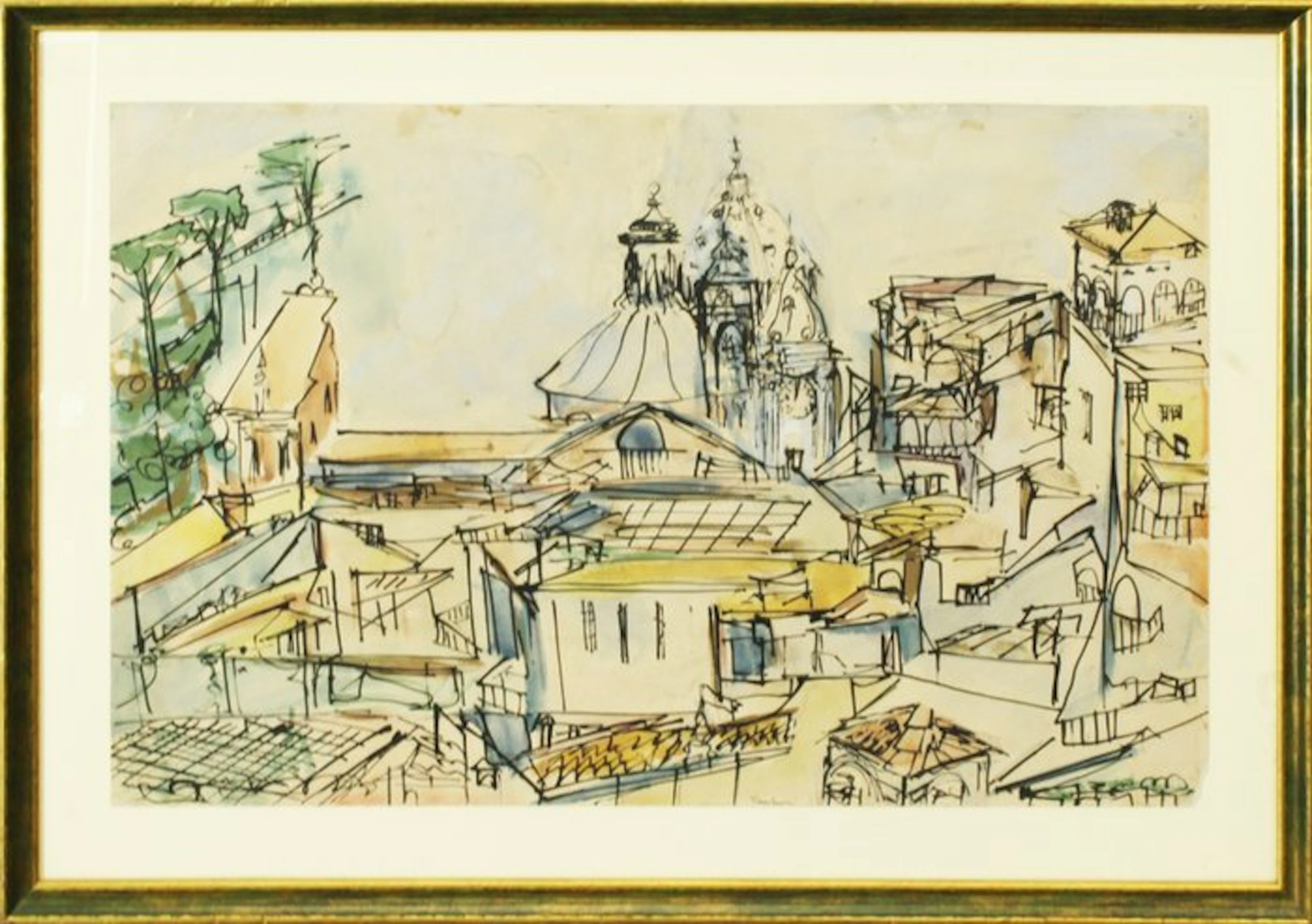 Orfeo Tamburi (1910-1994) - Veduta di città