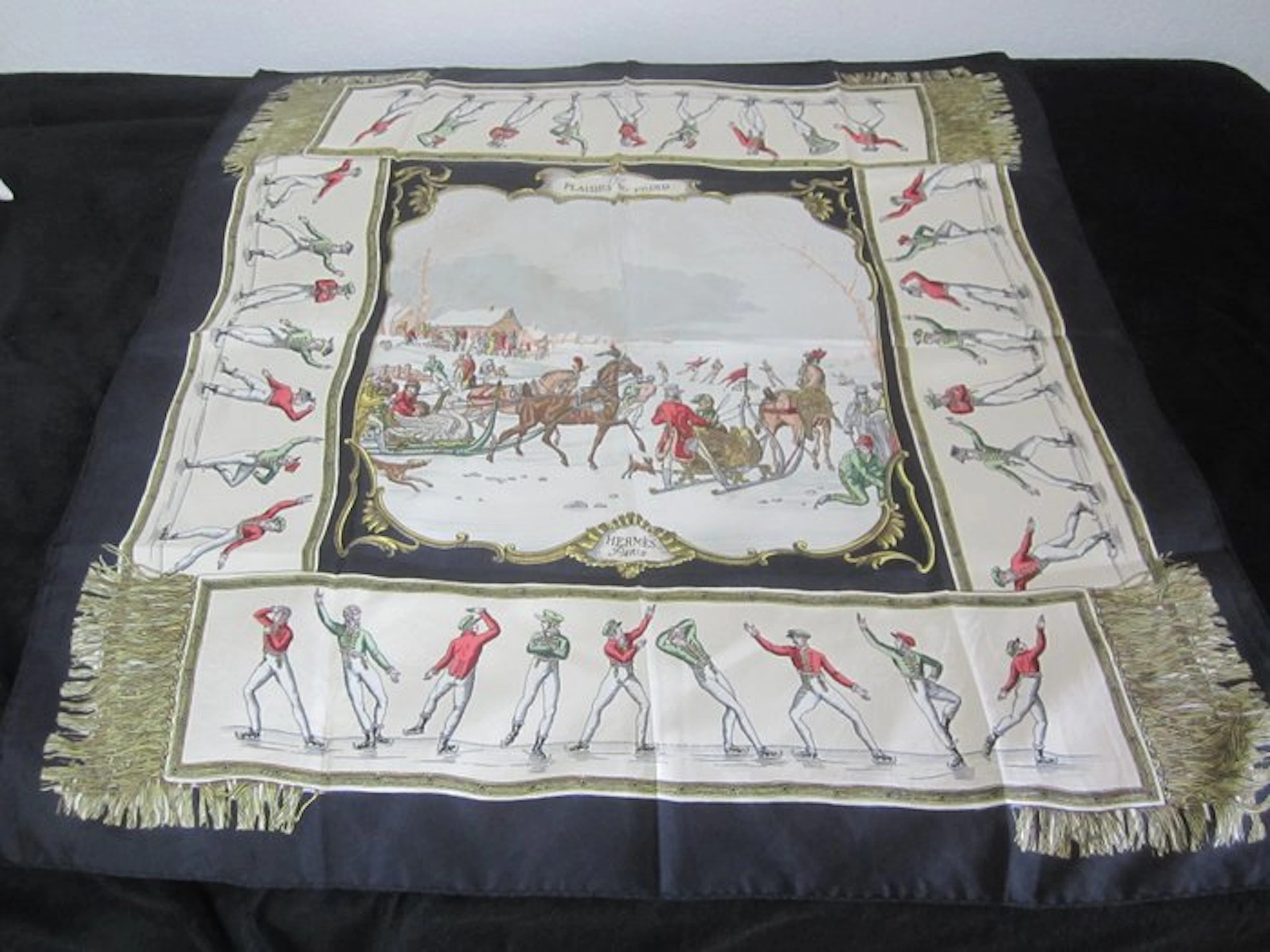 Hermès - Plaisirs du Froid DE 1948 - Foulard