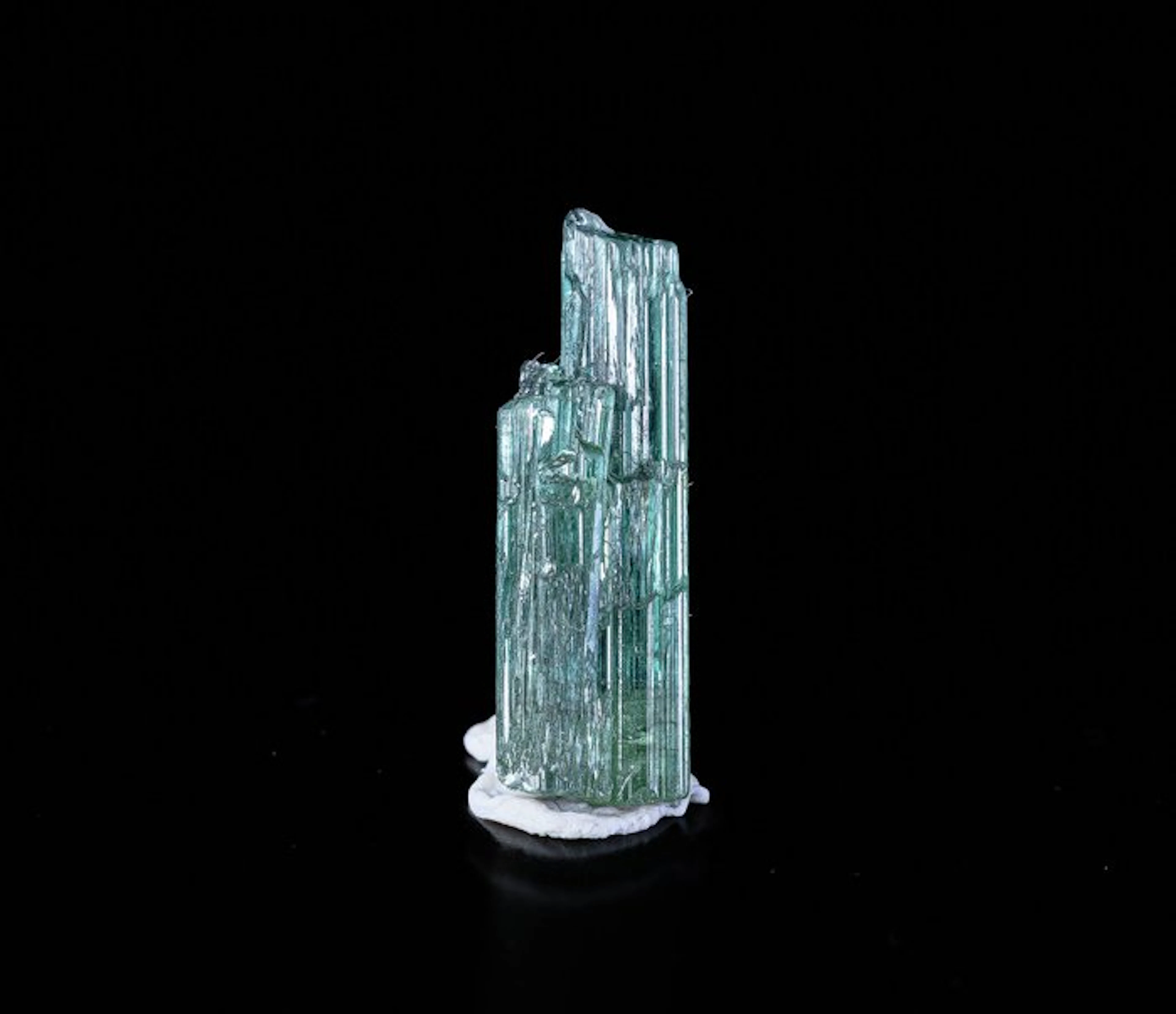 Neon blue elbaite tourmaline crystal specimen RAREST...