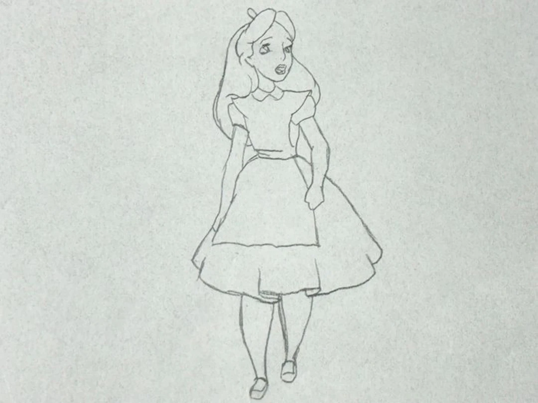 Walt Disney - Original Publicity Drawing of Alice (ca