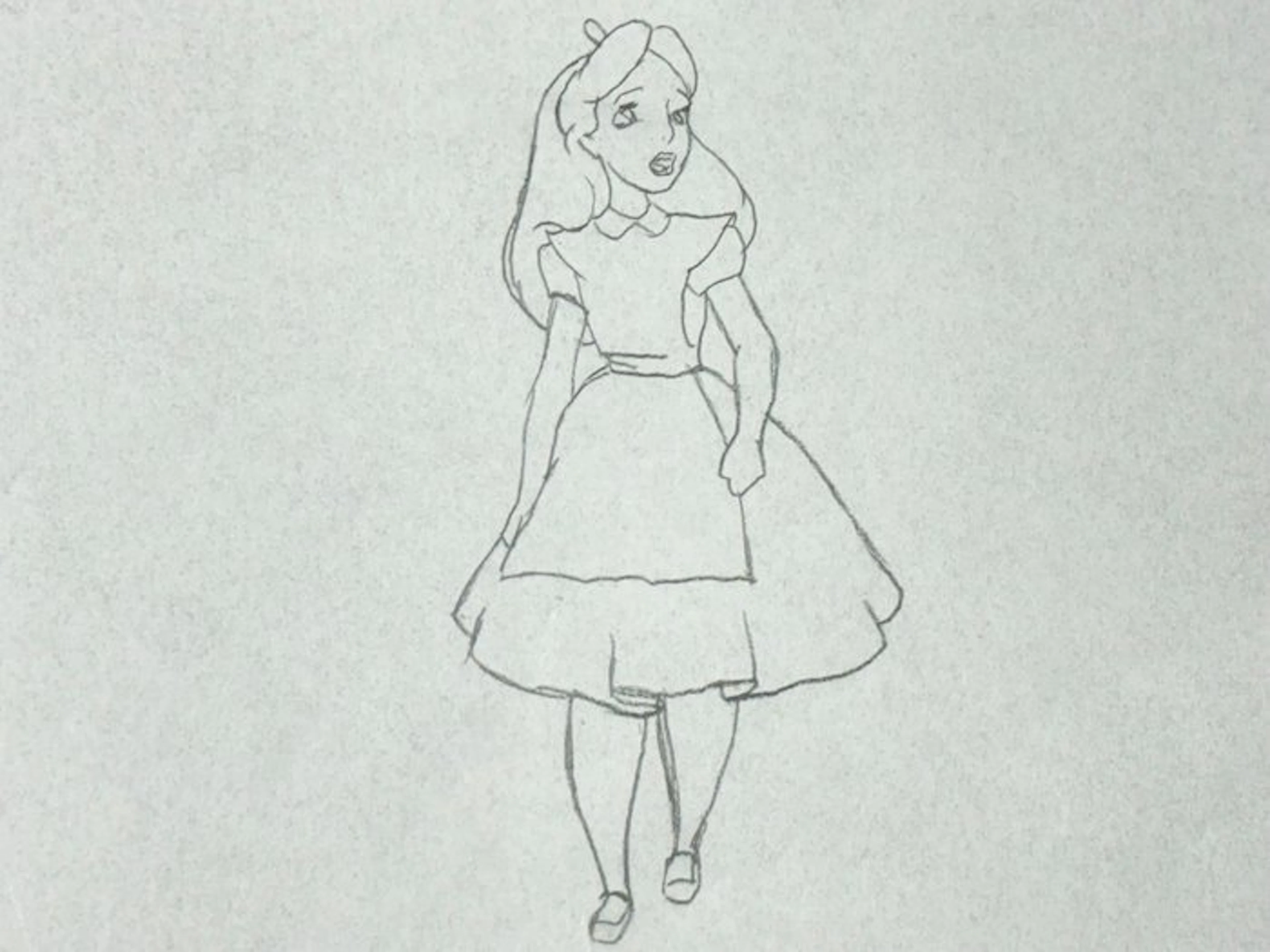 Walt Disney - Original Publicity Drawing of Alice (ca