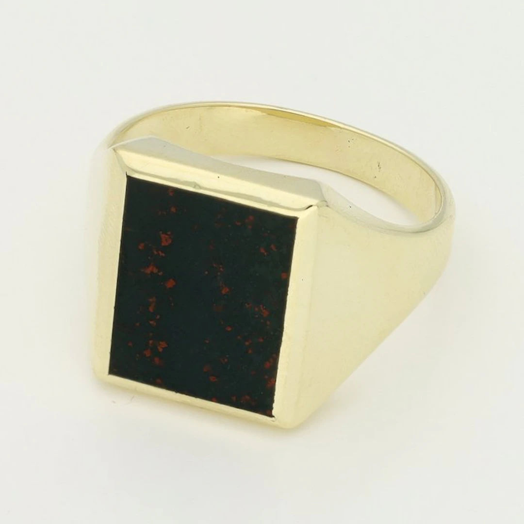 Ring - 14 kt. Yellow gold - Heliotroop