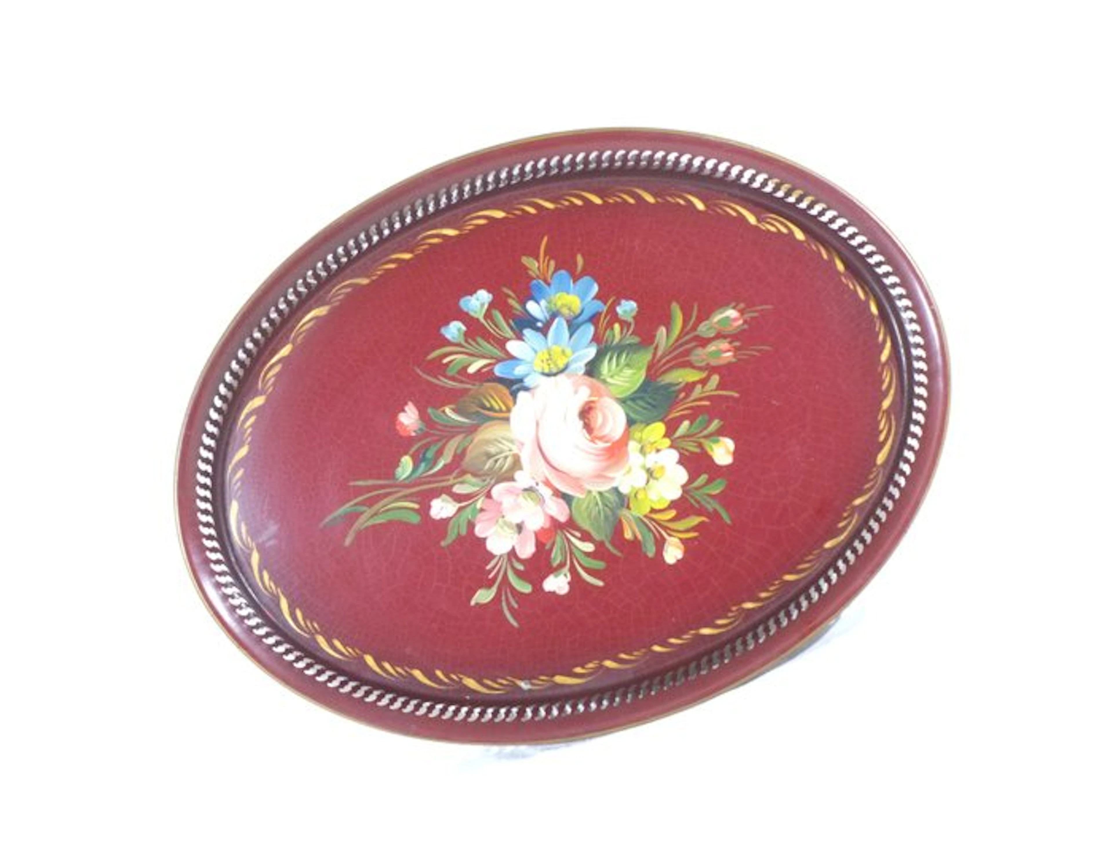 Tray - Sheet metal - Hand-painted