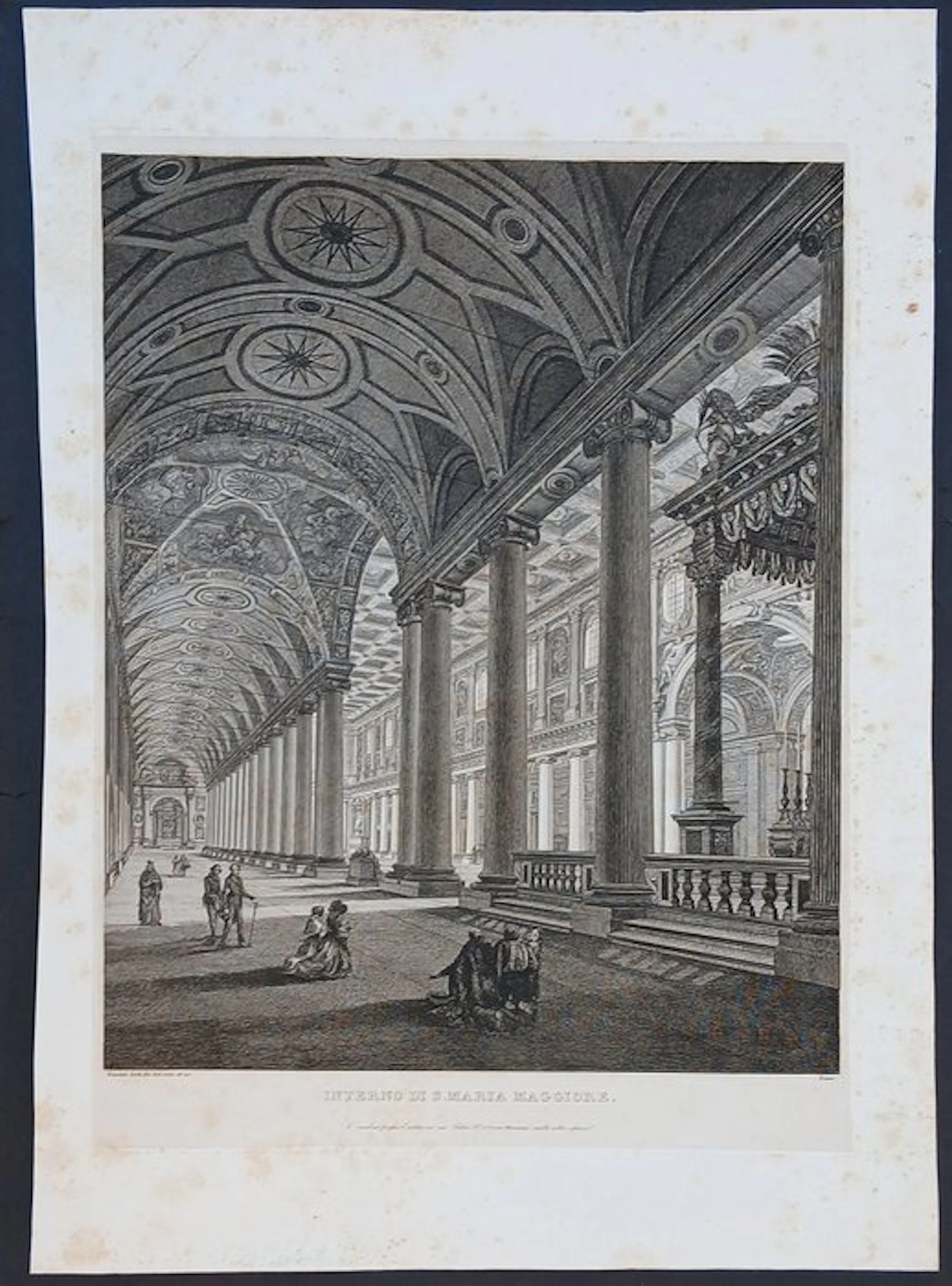 Luigi Rossini - Interno di S. Maria Maggiore