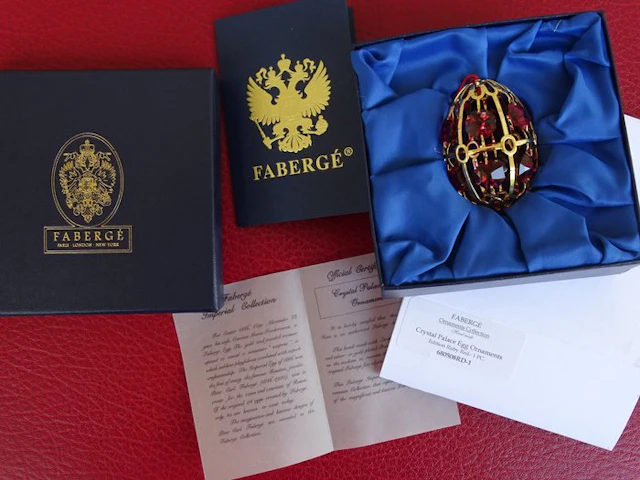 Figure - Fabergé style - Crystal Palace Imperial ornament...