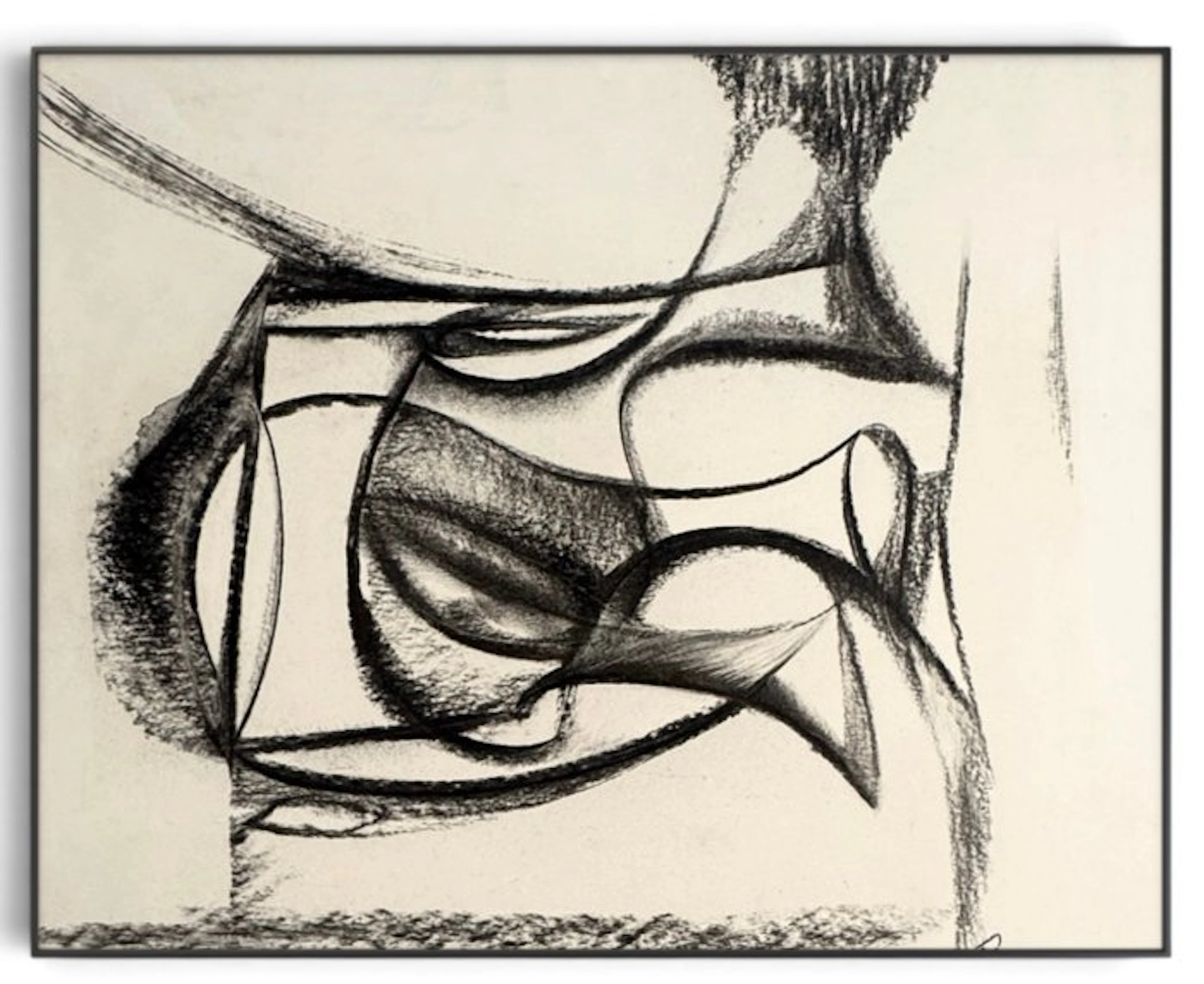 Silvin Bronkart (1915-1967) - Fusain nr15 – Grande composition abstraite