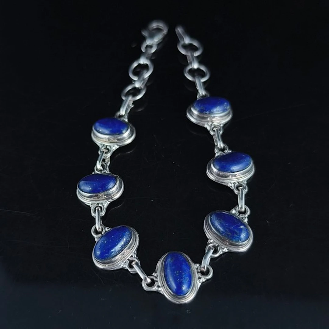 Lapis lazuli - Silver - Bracelet - Enhance communication