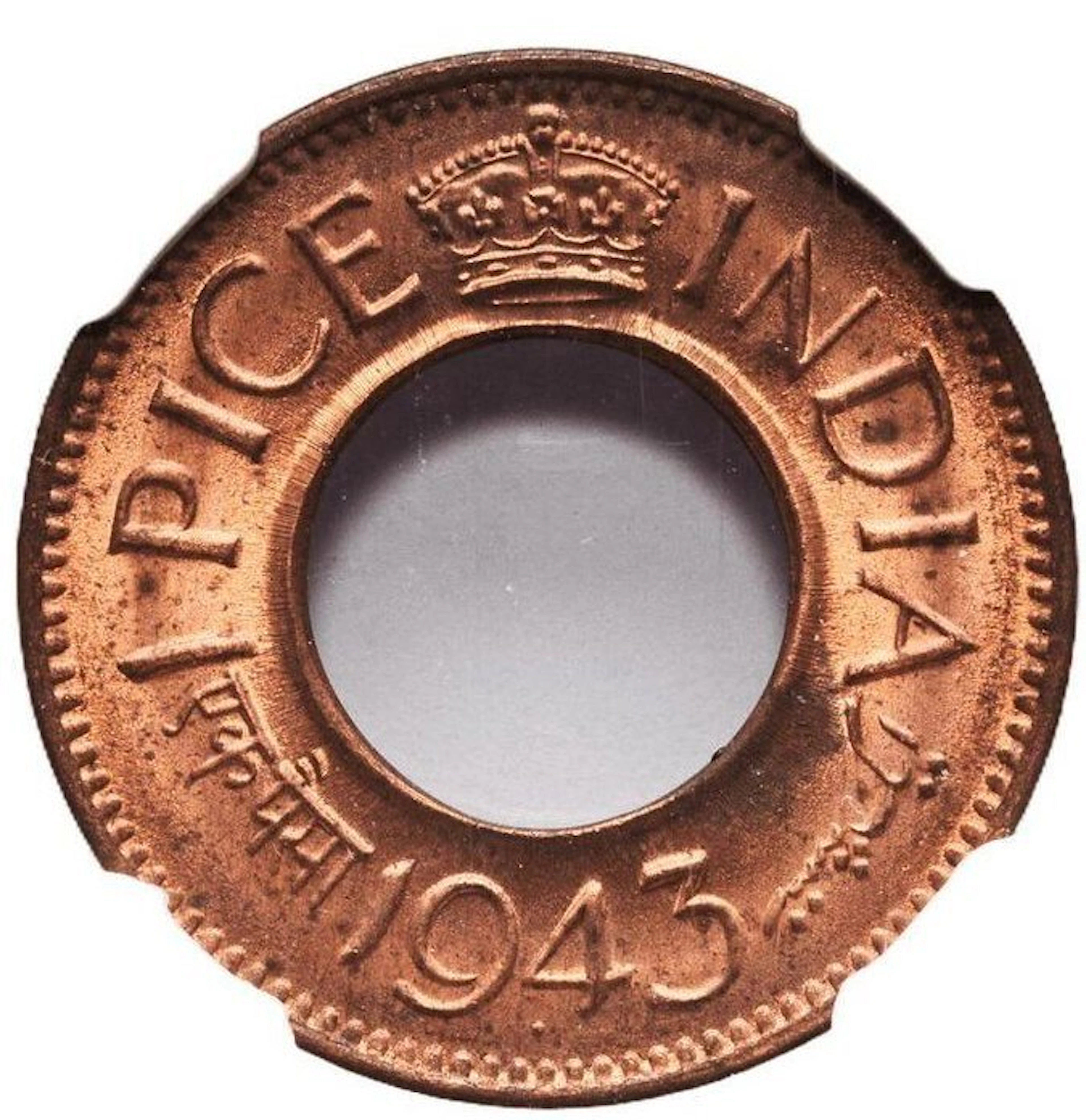 British India. George VI. 1 Pice 1943 - NGC MS65 (Bombay) (No reserve price)