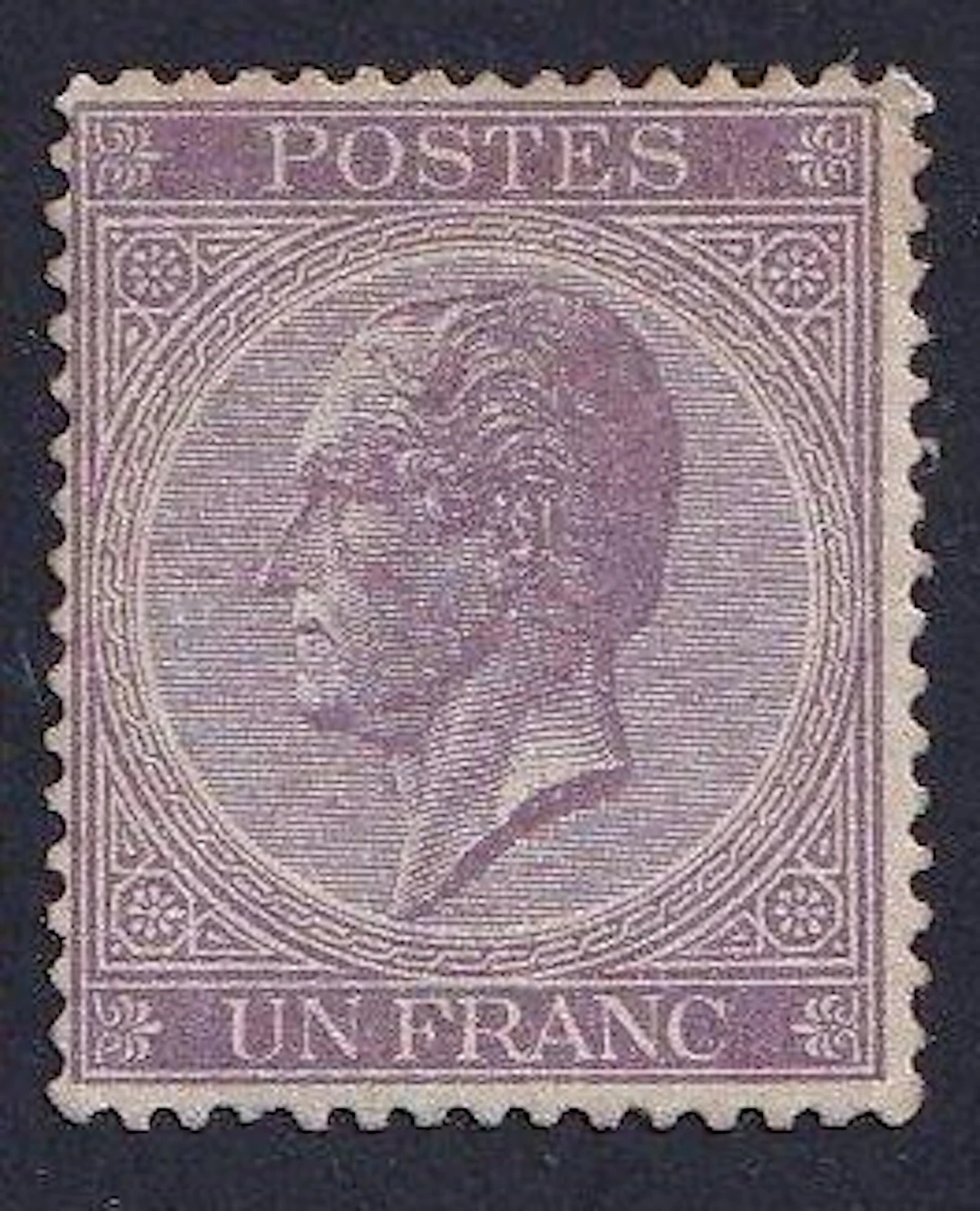 Belgium 1867 - 1F Violet - Leopold I - OBP/COB 21A