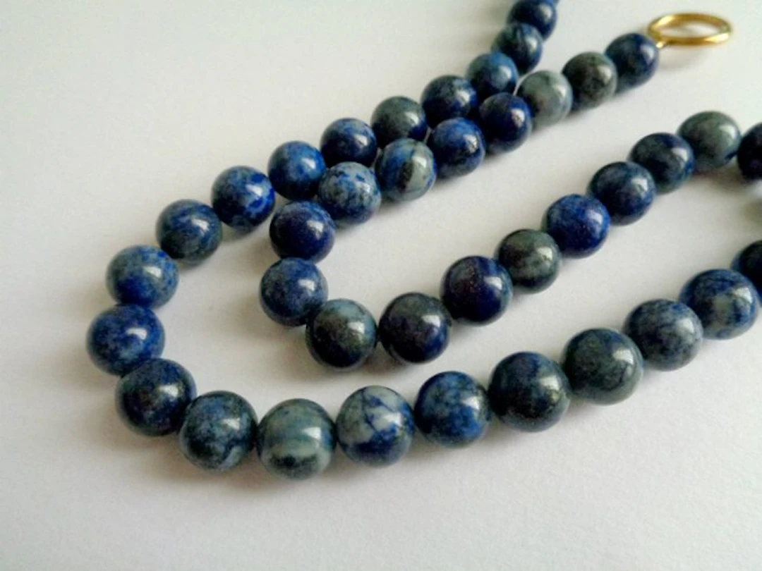 lapis lazuli - Necklace - Round beads 40cm long