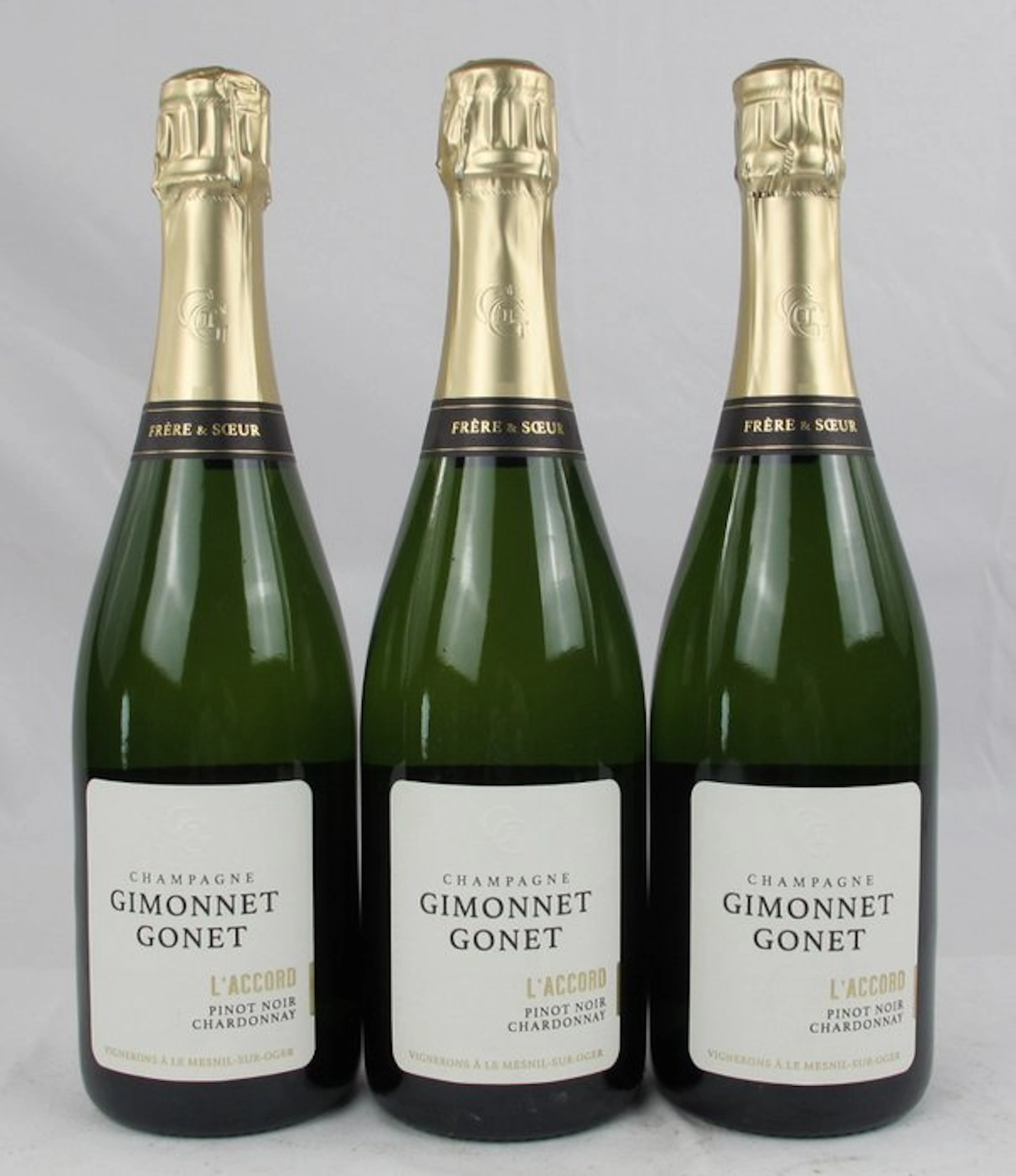 Champagne Gimonnet-Gonet Brut 'L'Accord' - Champagne - 3 Bottles (0.75L)
