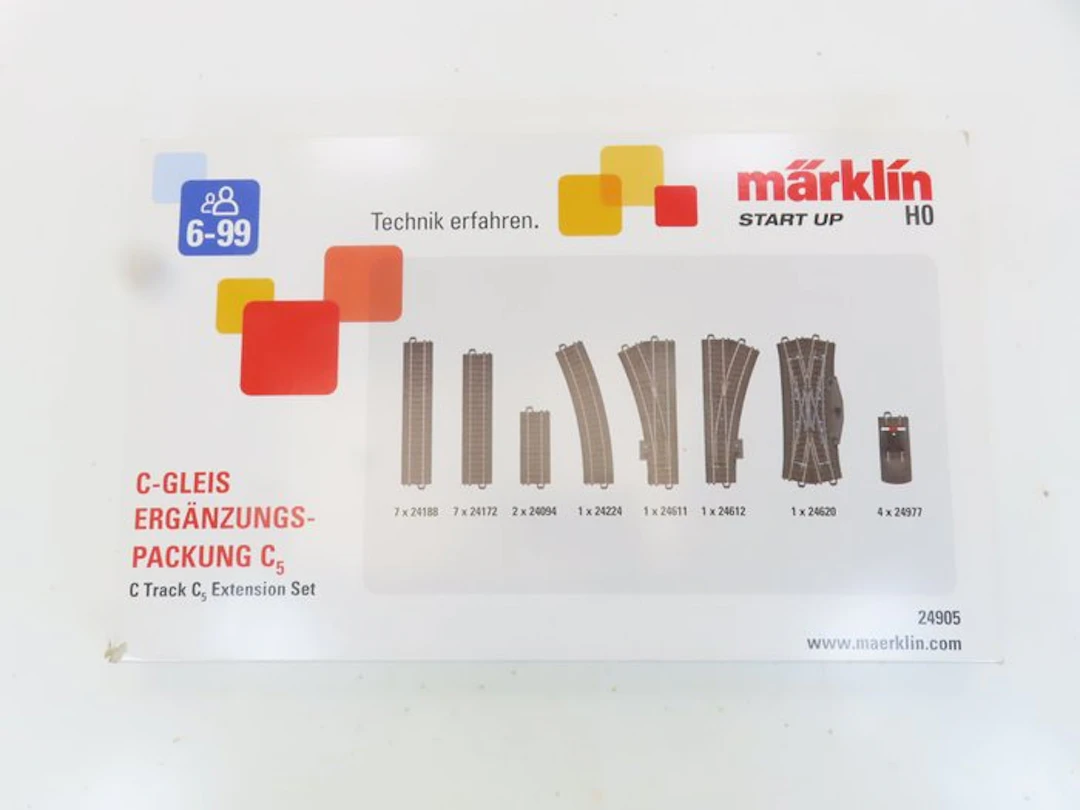 Märklin H0 - 24905 - Model train tracks (1) - 24-piece C5 rail set including