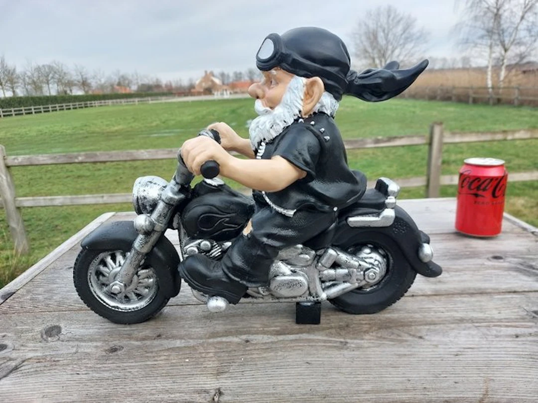 Statue, biker black - 30 cm - polyresin