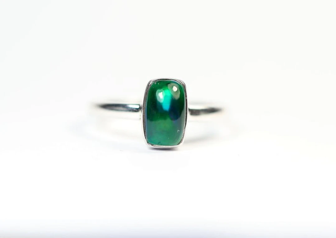 Black Chalama Opal Ring / Cabochon / new- 2.24 g - (1)