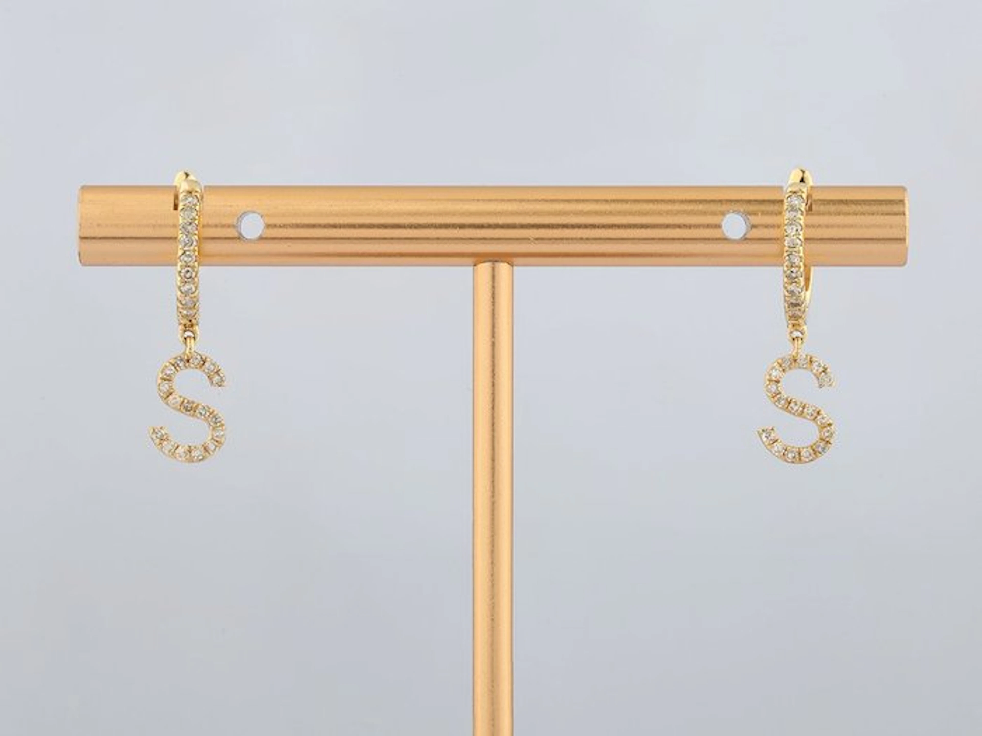 Earrings - 14 kt. Yellow gold - 0.24ct. tw. Diamond (Natural)