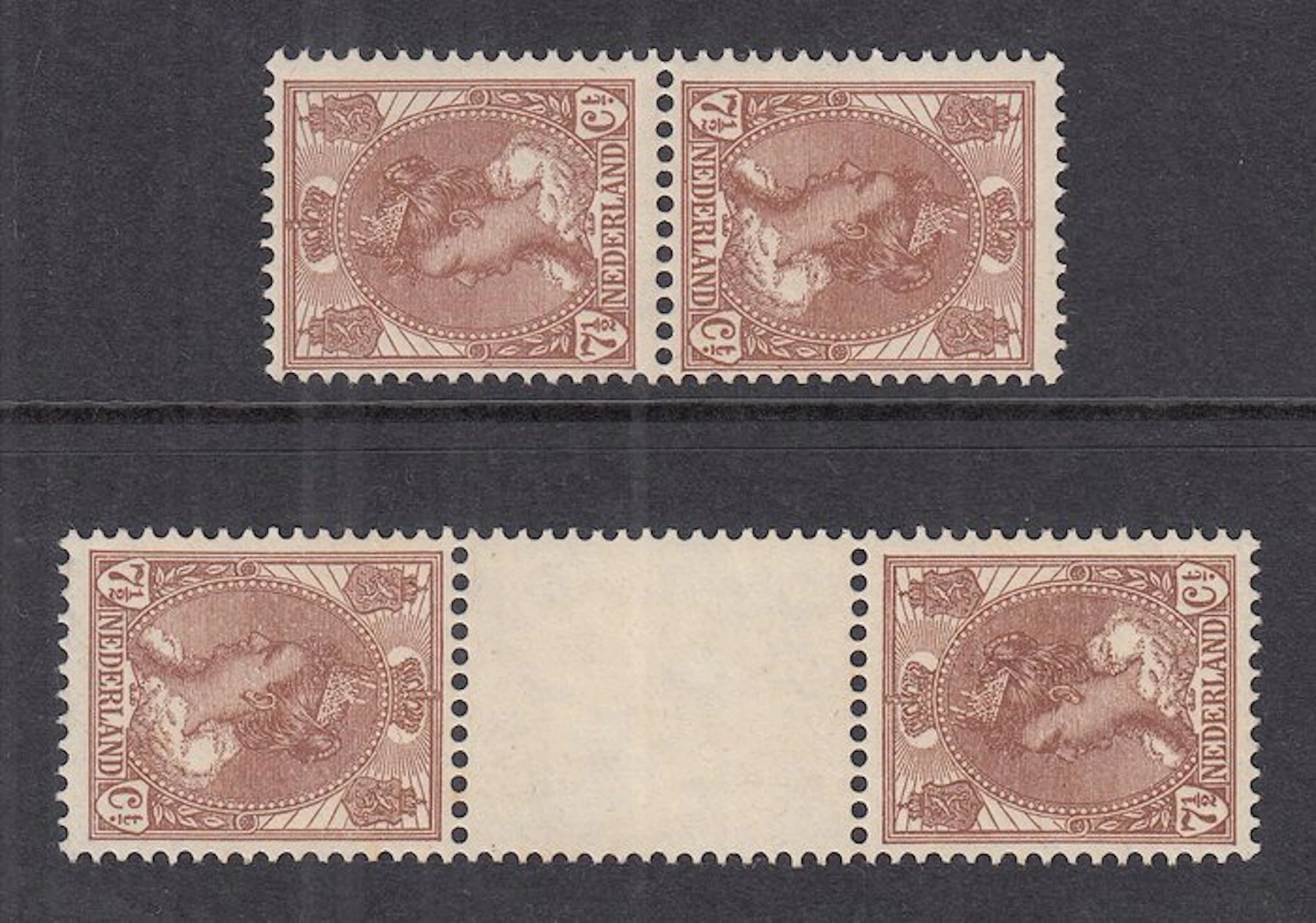 Netherlands 1924 - Queen Wilhelmina, reprints - NVPH 61b/61c