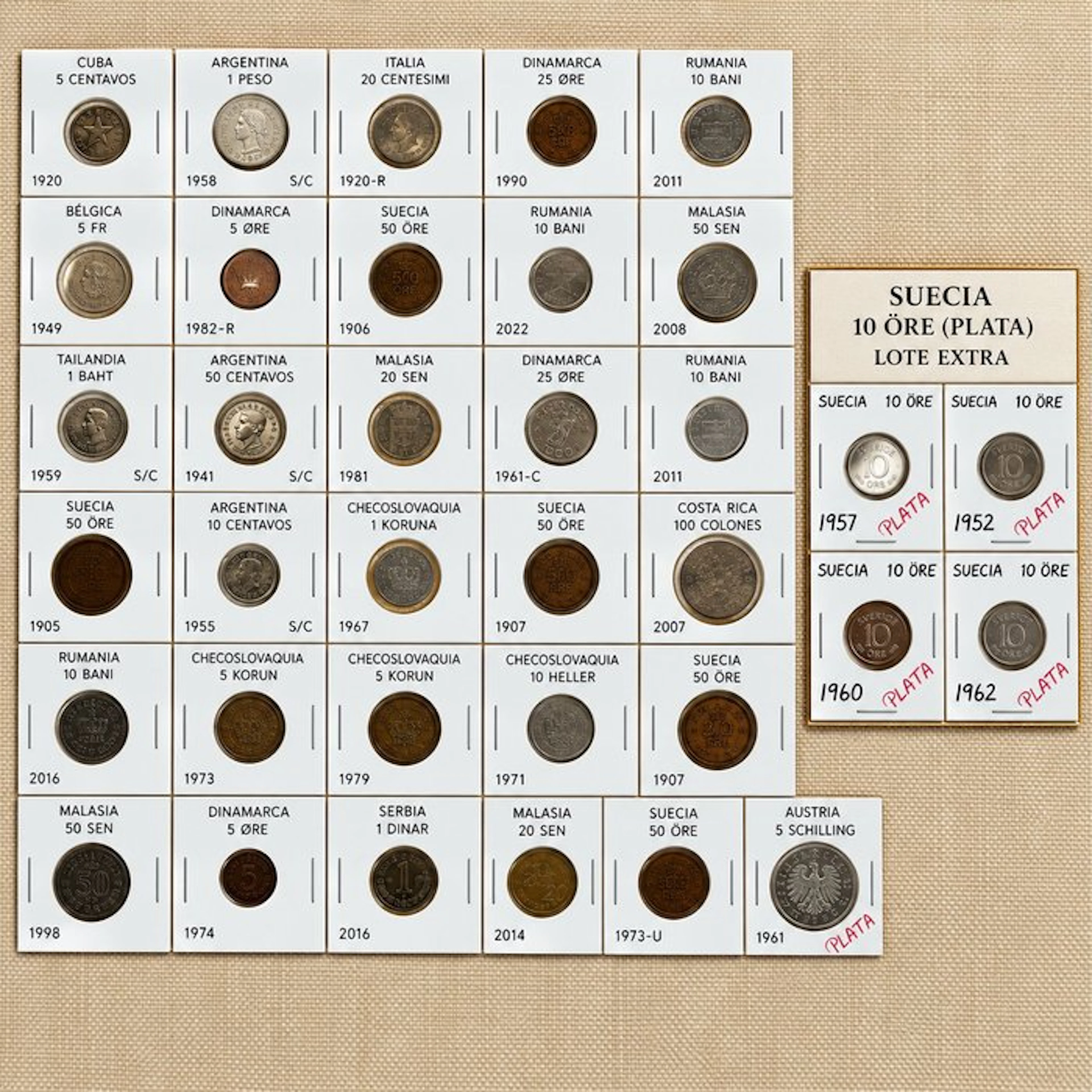 World. World Coin Collection – 150 Identified Coins + 5 Silver Coins