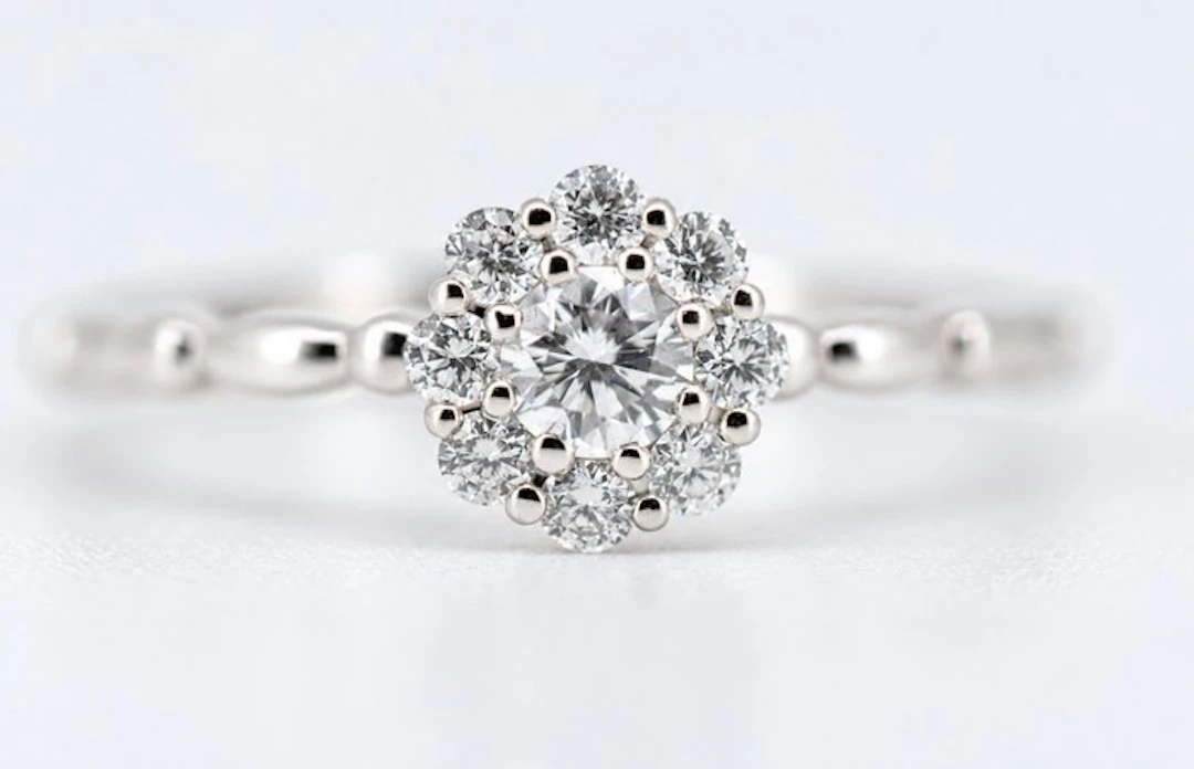 No reserve price - Engagement ring - 18 kt. White gold - 0.33ct. tw. - Diamond