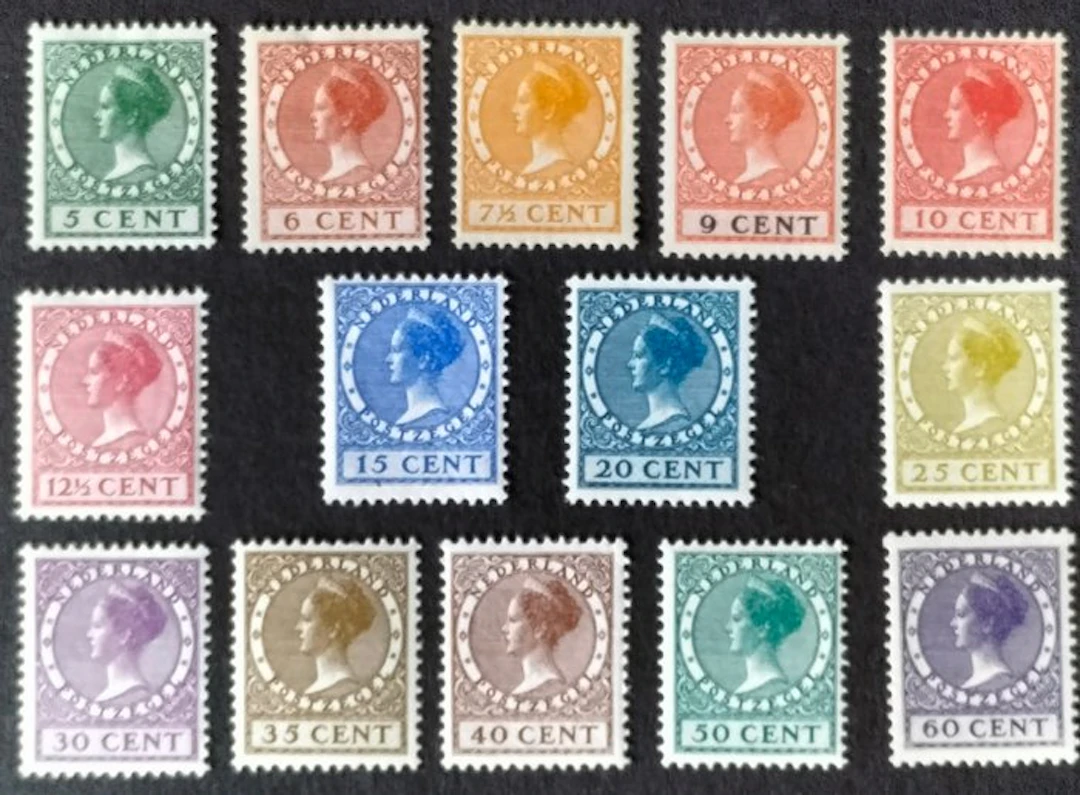 Netherlands 1924/1926 - Wilhelmina Veth lower values complete. - Nvph 149/162