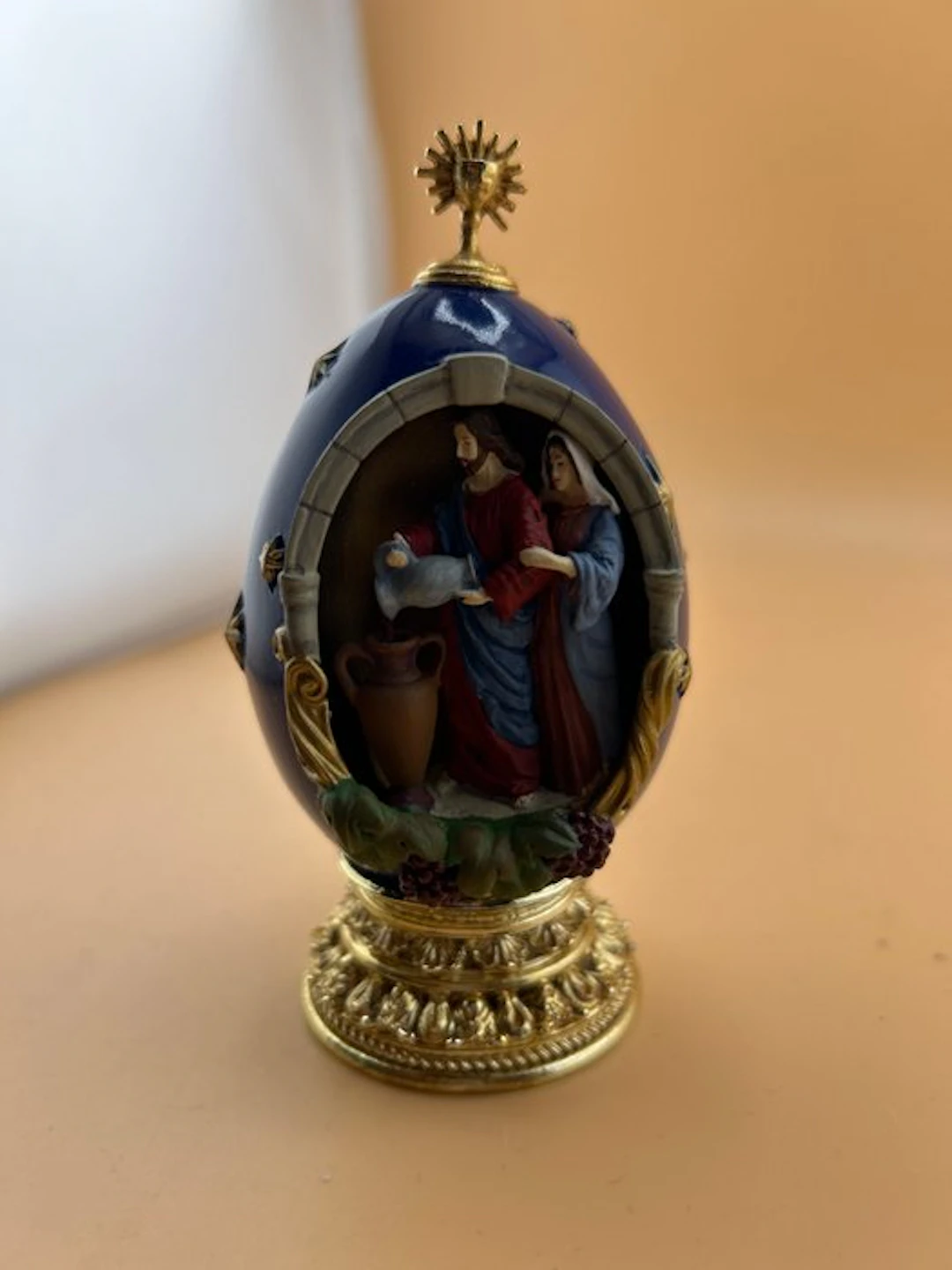 Fabergé egg - Franklin Mint - House of Faberge - 24kt gold - Water into wine