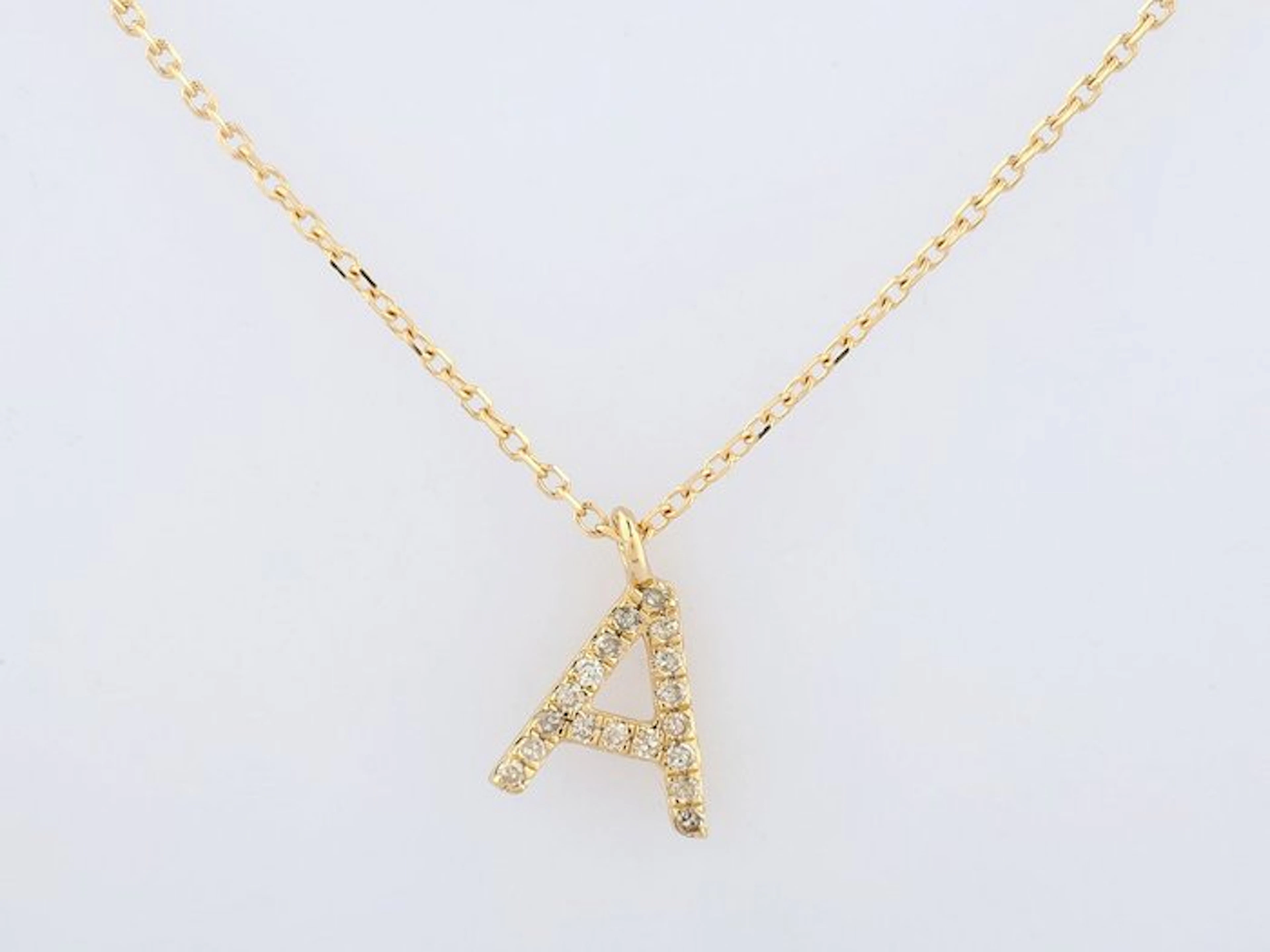 Necklace with pendant - 14 kt. Yellow gold - 0.07ct. tw. Diamond (Natural)