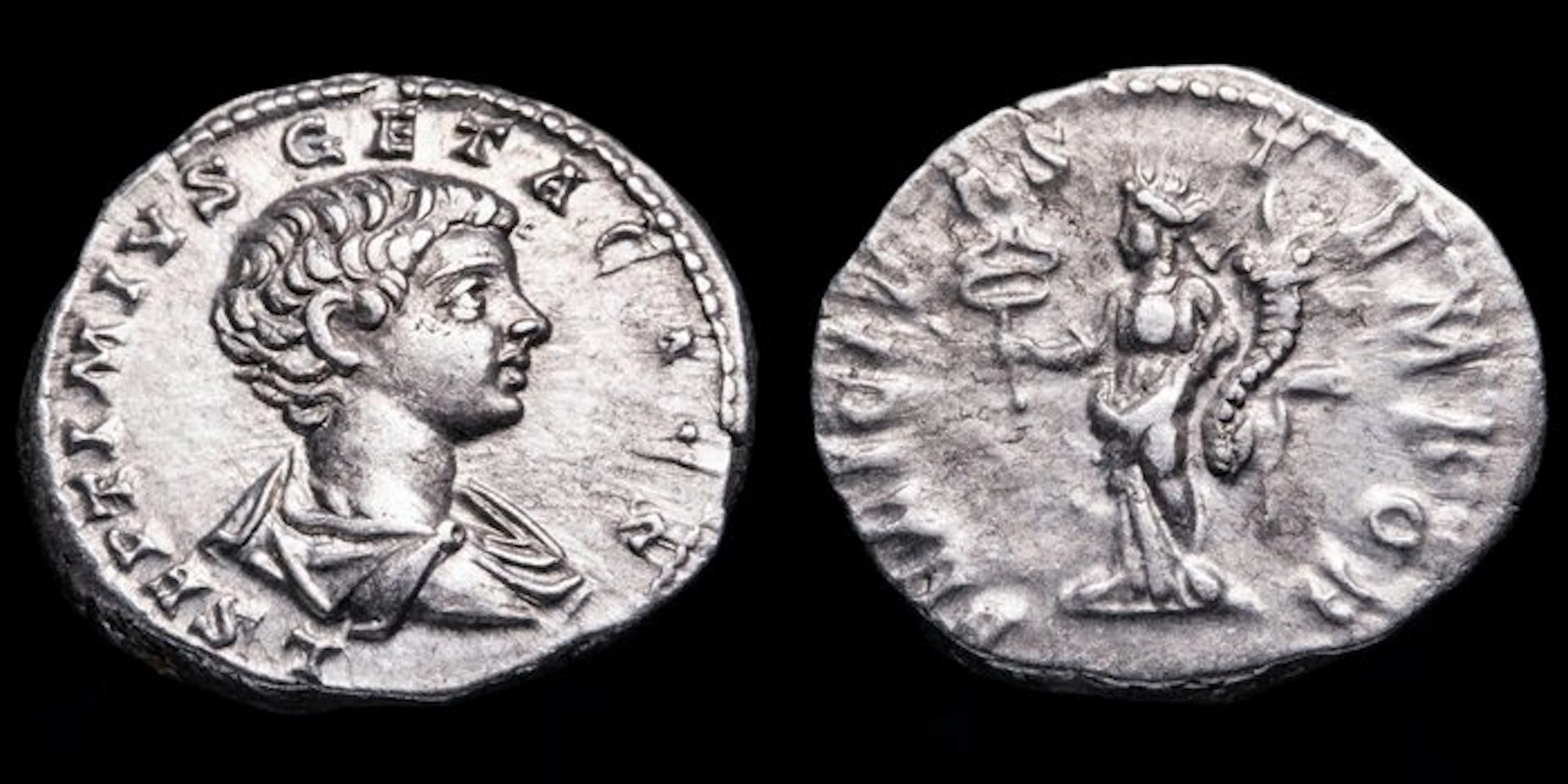 Roman Empire. Geta (AD 209-211). Denarius FELICITAS TEMPOR (No reserve price)