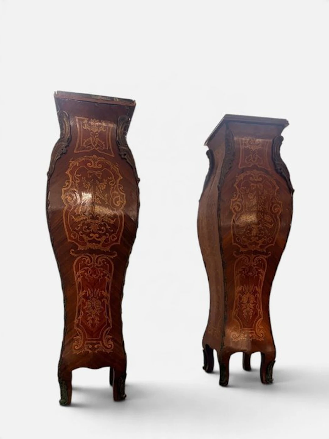 Antique inspired Pillar (2) - 1850-1900 - French bombe pedestals