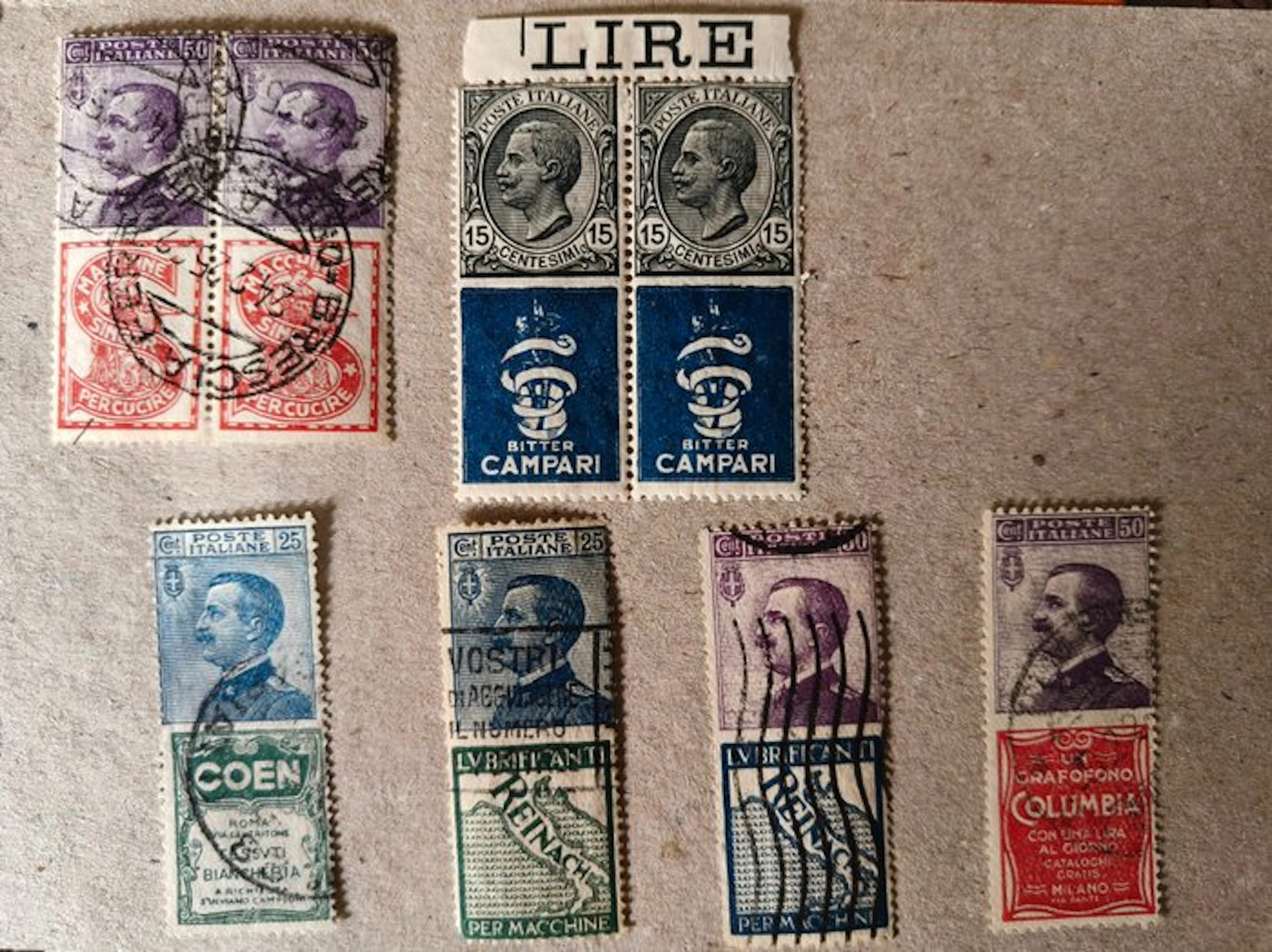 Italy Kingdom 1925 - Kingdom of Italy 1924-25 advertising stamps