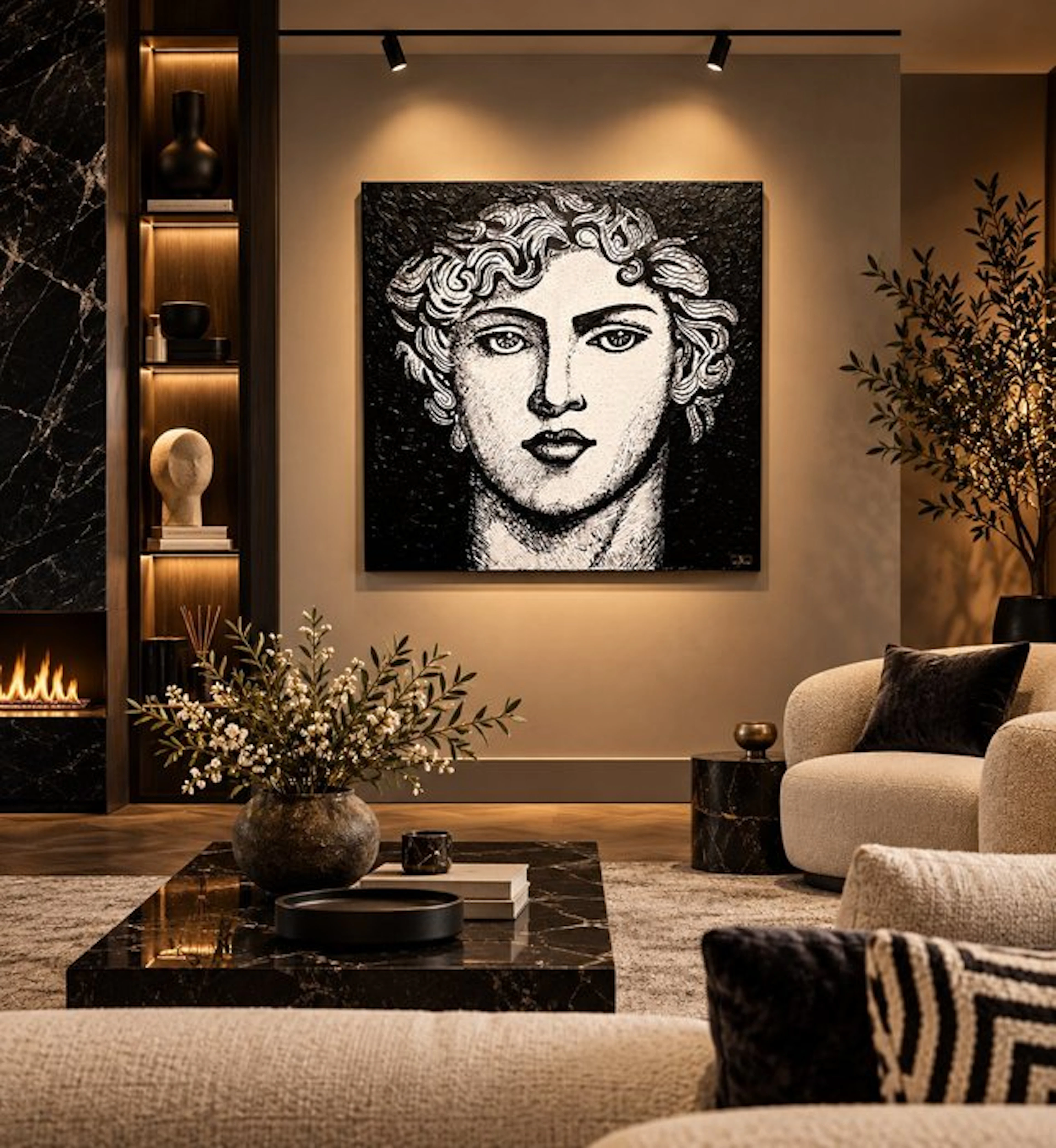 Swen Van der Sangen - Aurelius Noir - Acryl & Black Marker