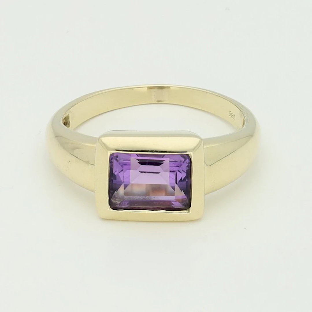 Ring - 14 kt. Yellow gold - Amethyst