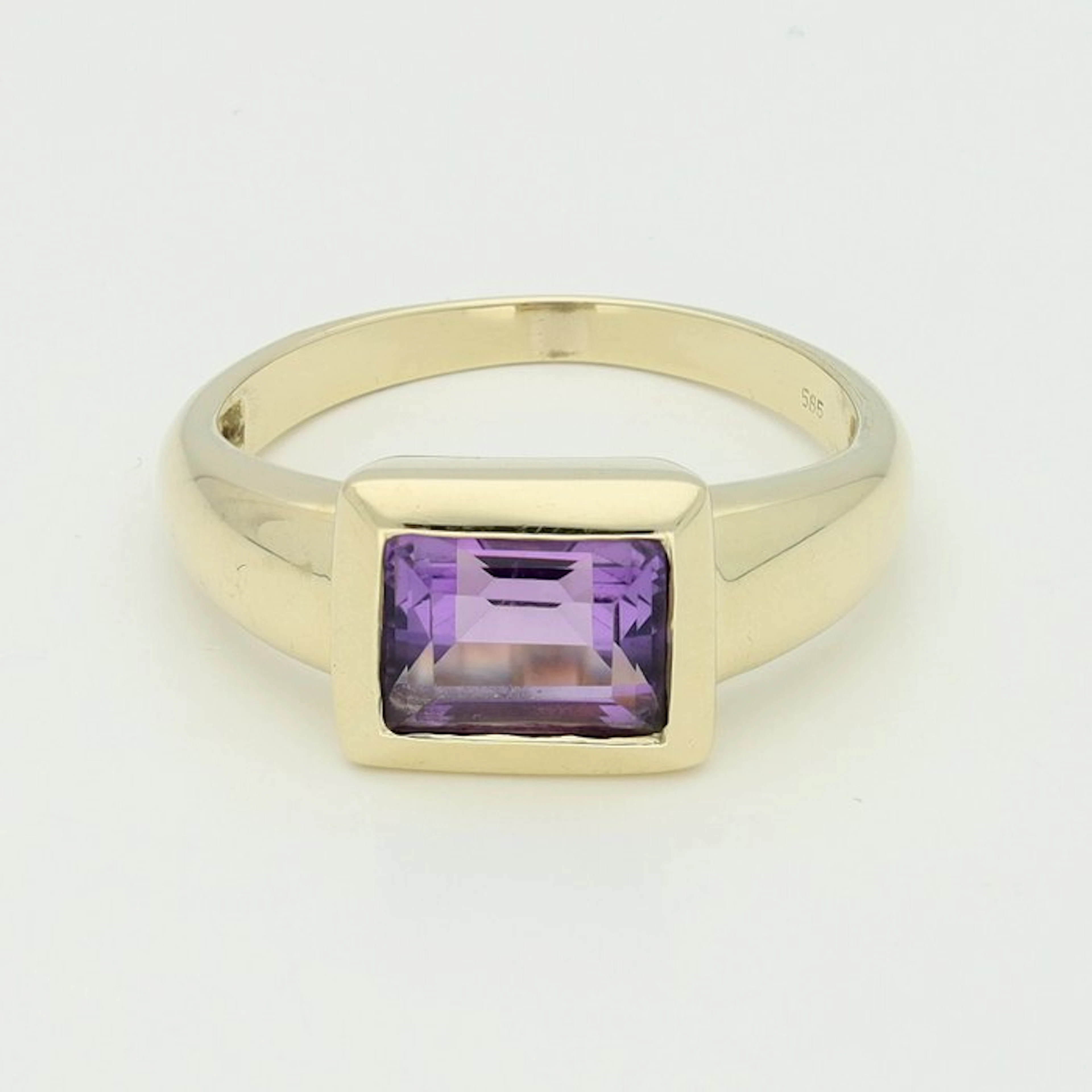 Ring - 14 kt. Yellow gold - Amethyst