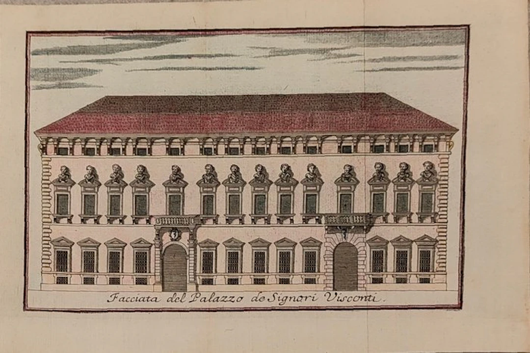 Italy - Milan; S. Latuada - Facciata del Palazzo de Signori Visconti