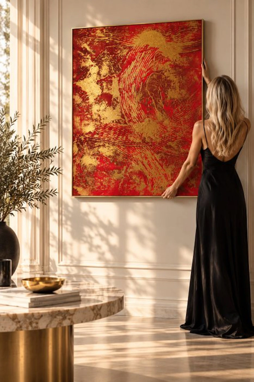 Lyora Art - I BLEED IN GOLD (XL) Acrylic painting - Hand signed - 2025