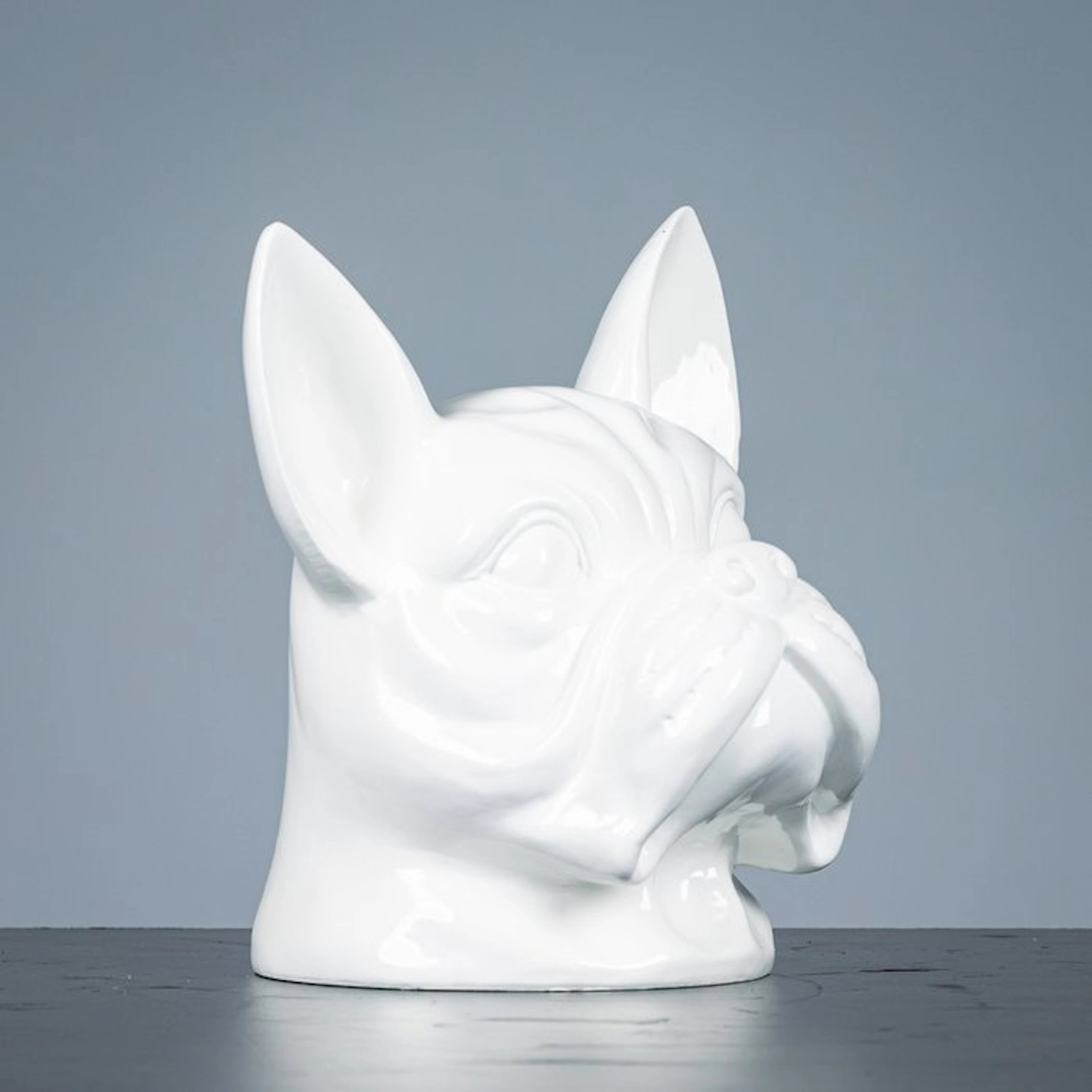 Figure - Decoratieve Buldog kop - polystone