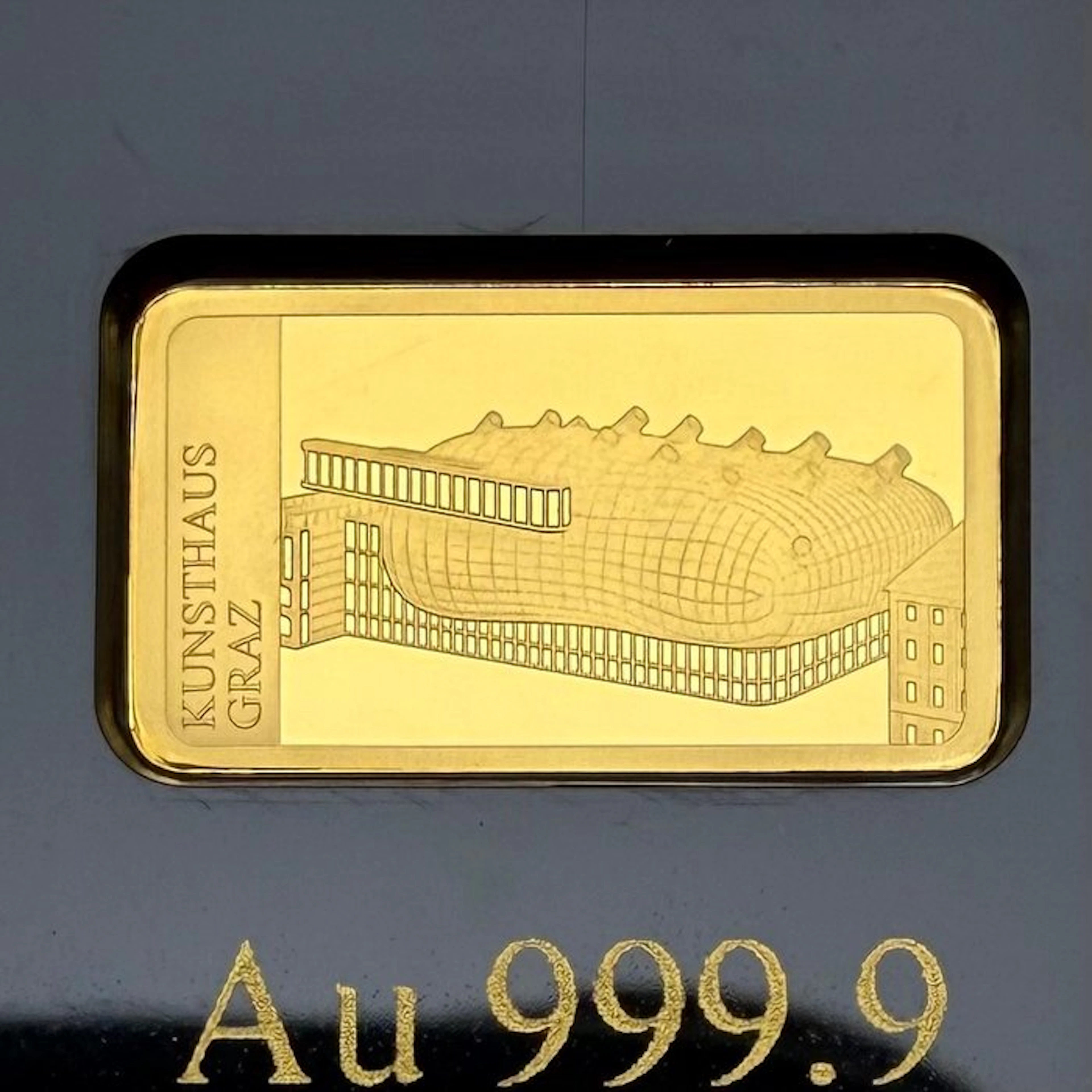Austria. Gold bar Kunsthaus Graz