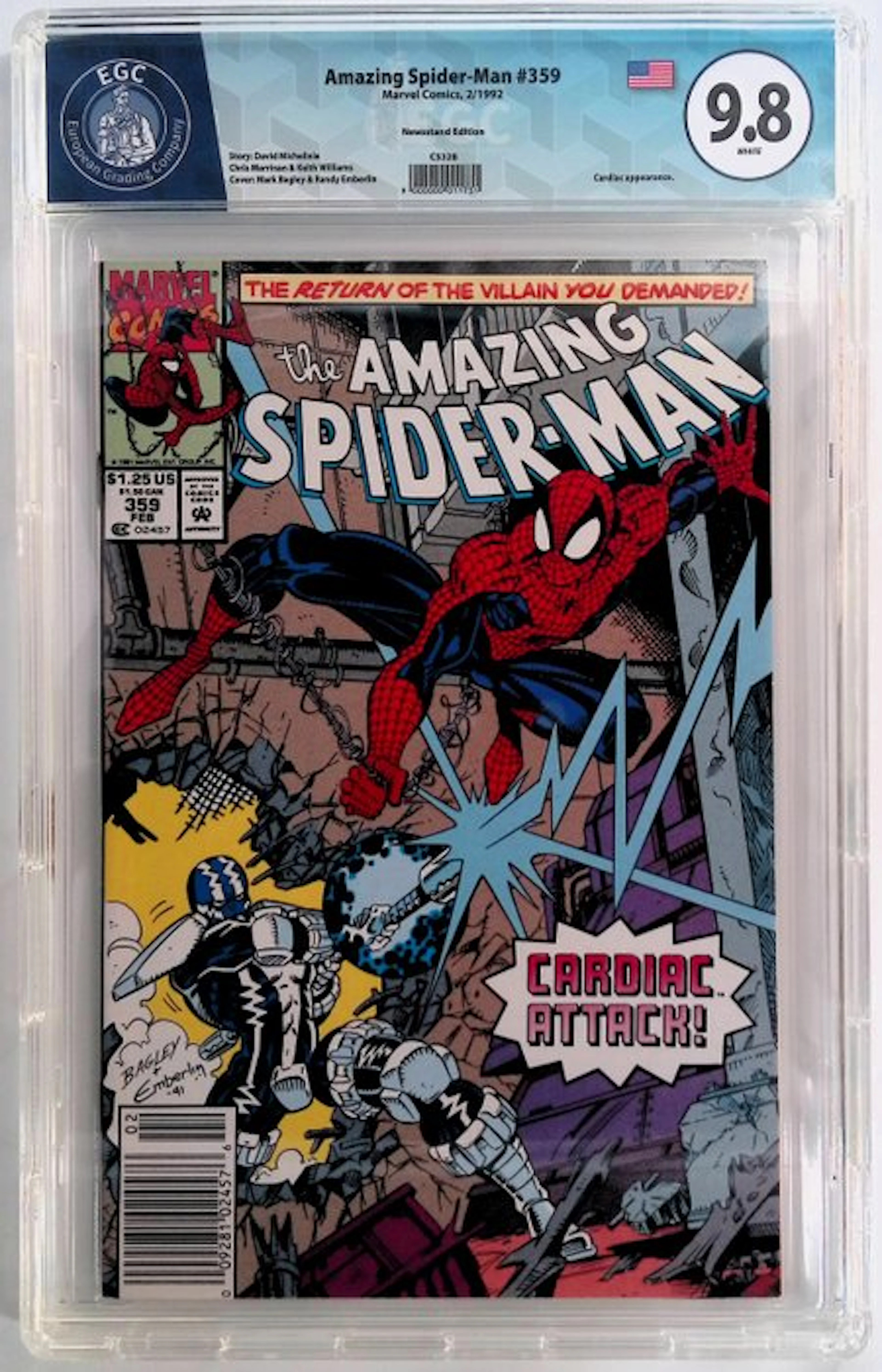 Amazing Spider-Man #359 - EGC 9.8 - 1 Graded comic - First edition - 1992